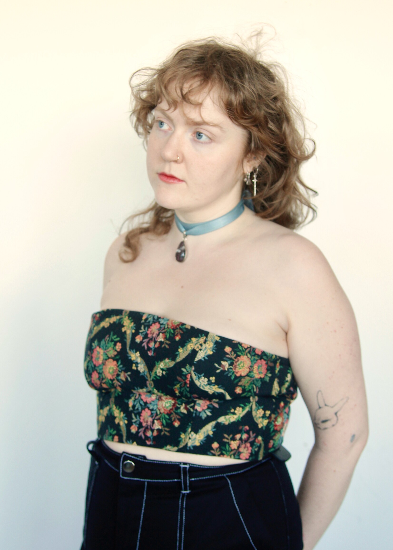 Studio Citizen Studio Citizen Corset in Black Floral Jacquard