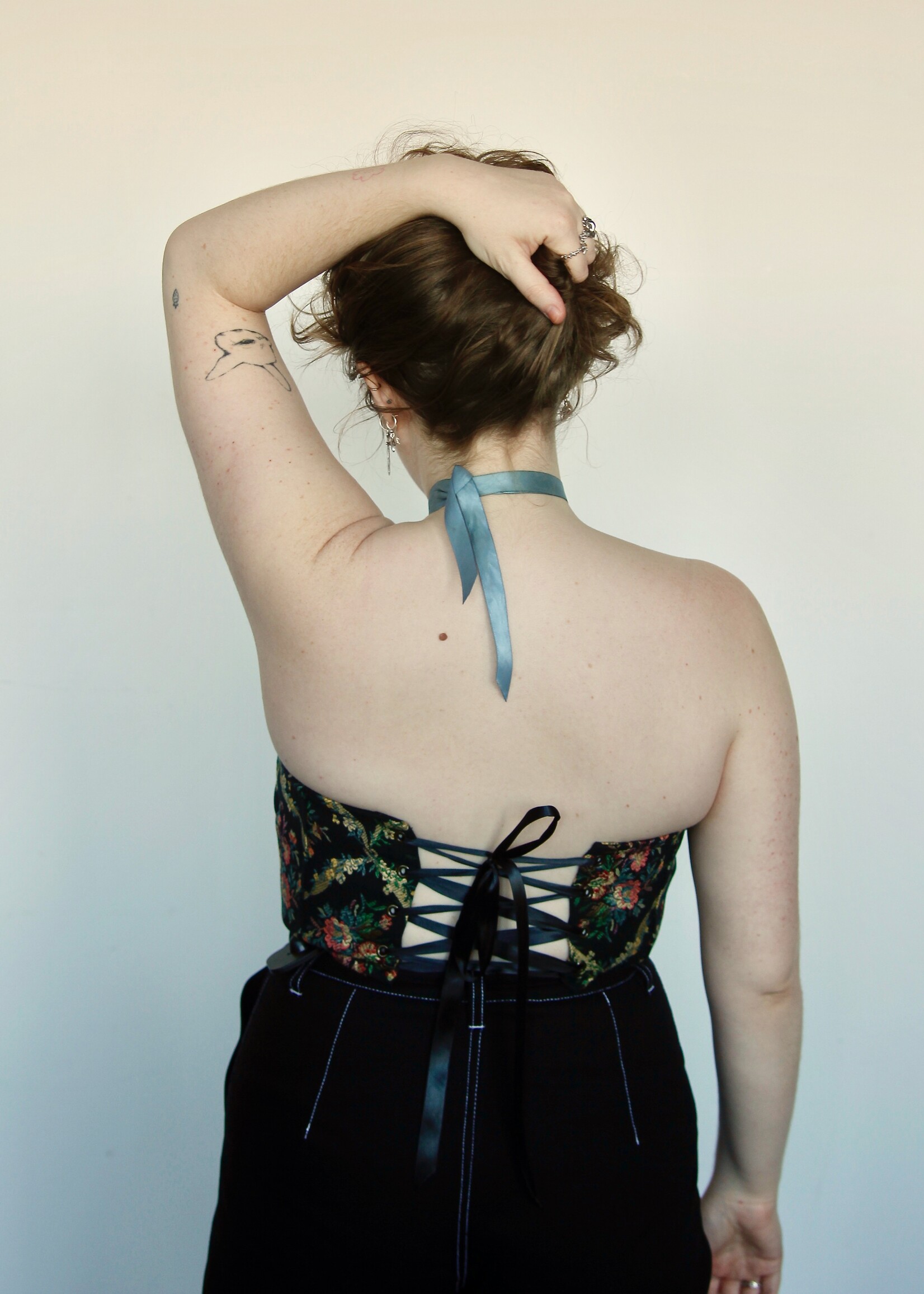 Studio Citizen Studio Citizen Corset in Black Floral Jacquard