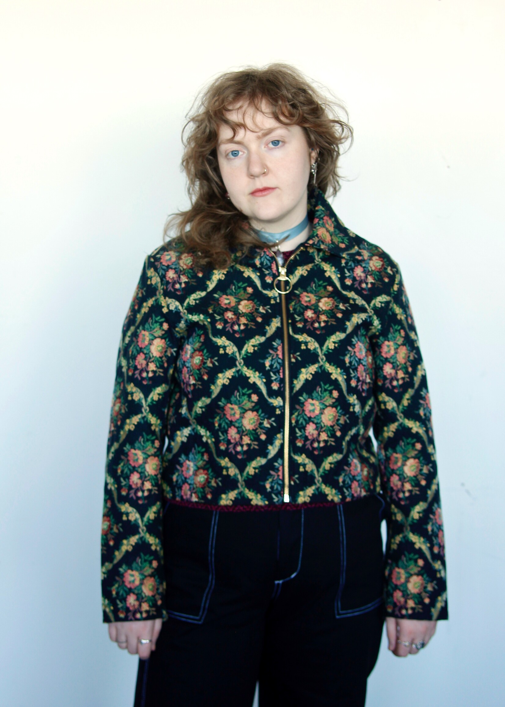 Studio Citizen Studio Citizen Jacket in Black Floral Jacquard