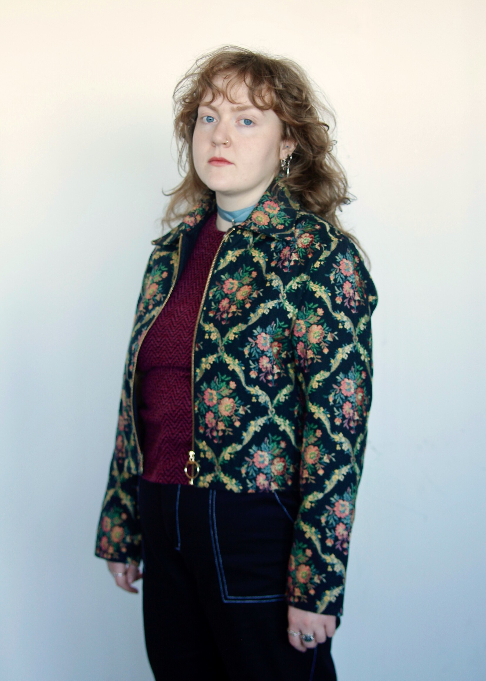 Studio Citizen Studio Citizen Jacket in Black Floral Jacquard