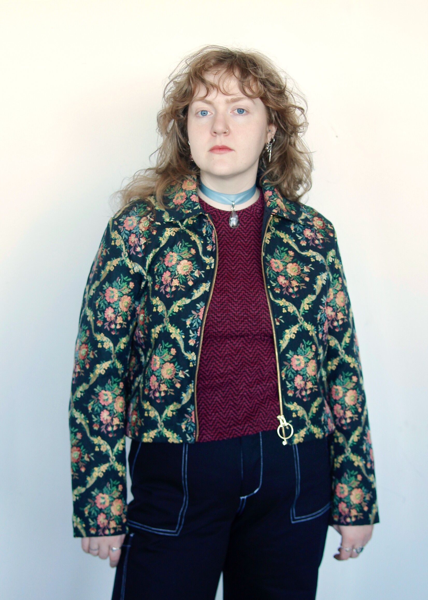 Studio Citizen Studio Citizen Jacket in Black Floral Jacquard