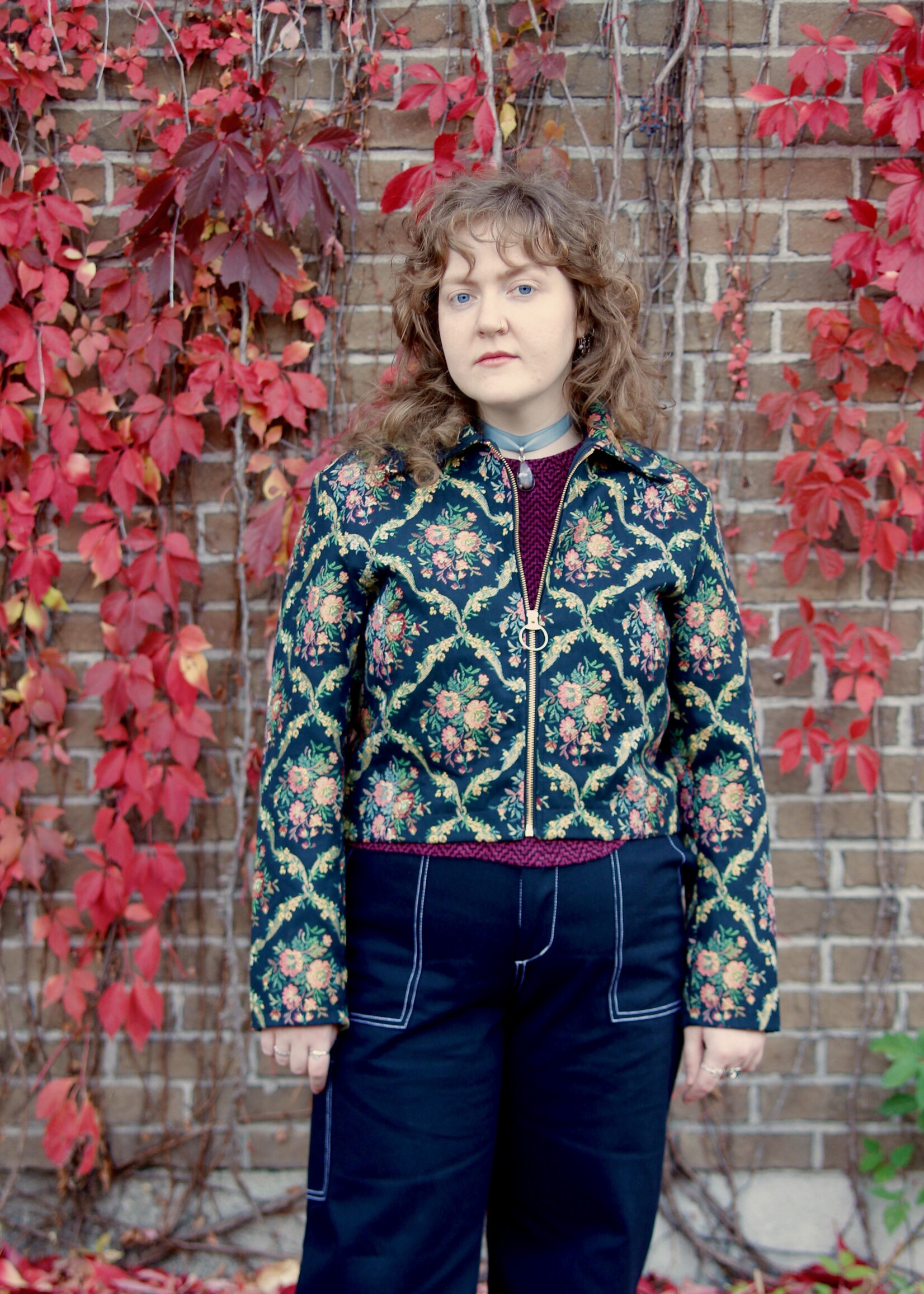Studio Citizen Studio Citizen Jacket in Black Floral Jacquard