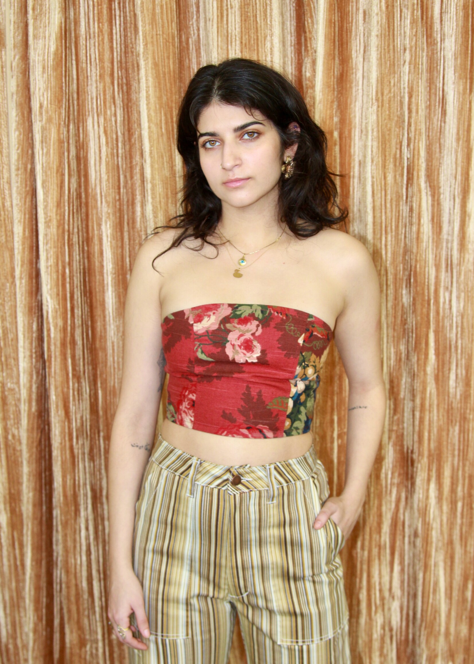 Studio Citizen Studio Citizen Corset in Red Floral Tapestry
