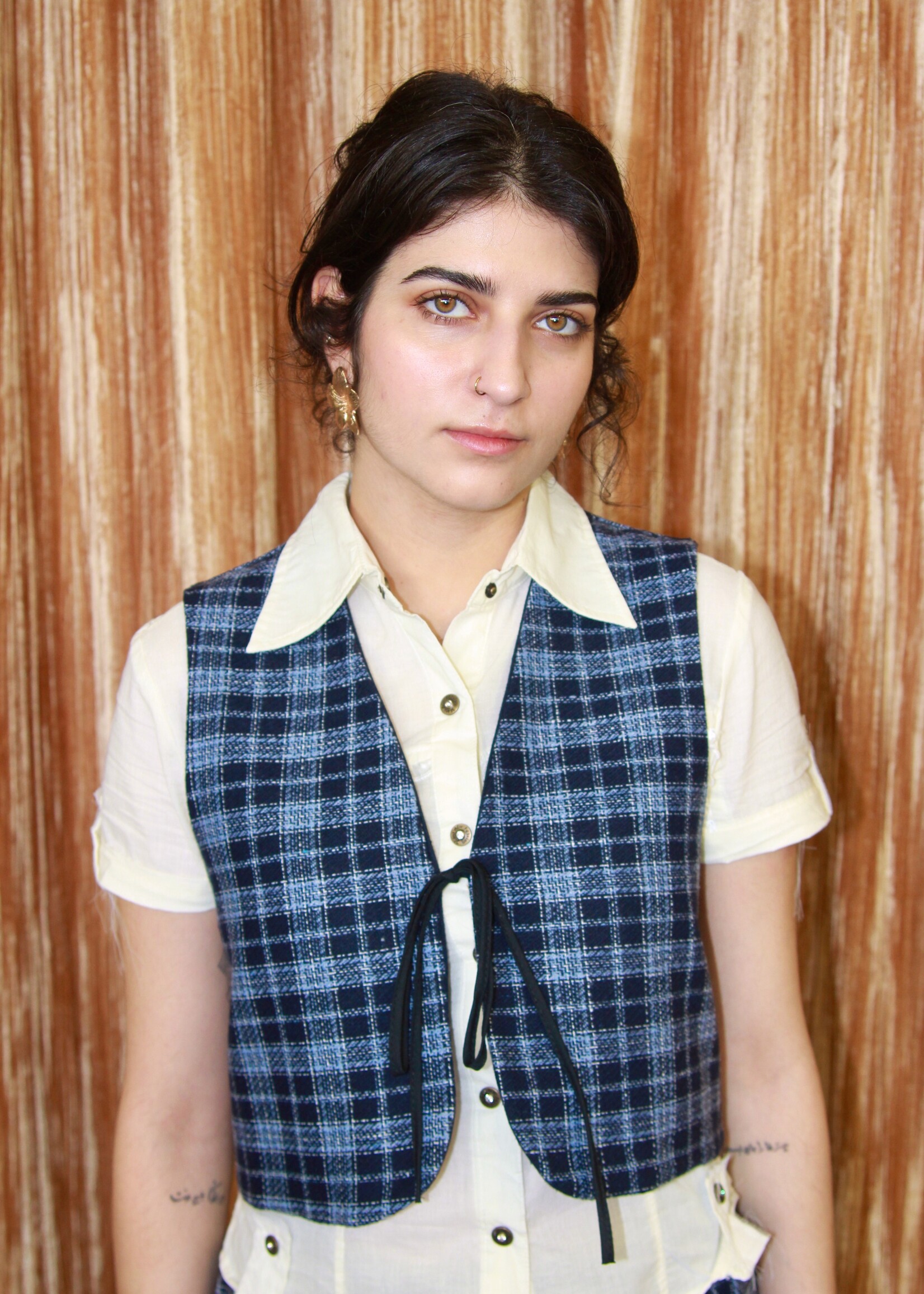 Studio Citizen Studio Citizen Fitted Vest - Blue Plaid