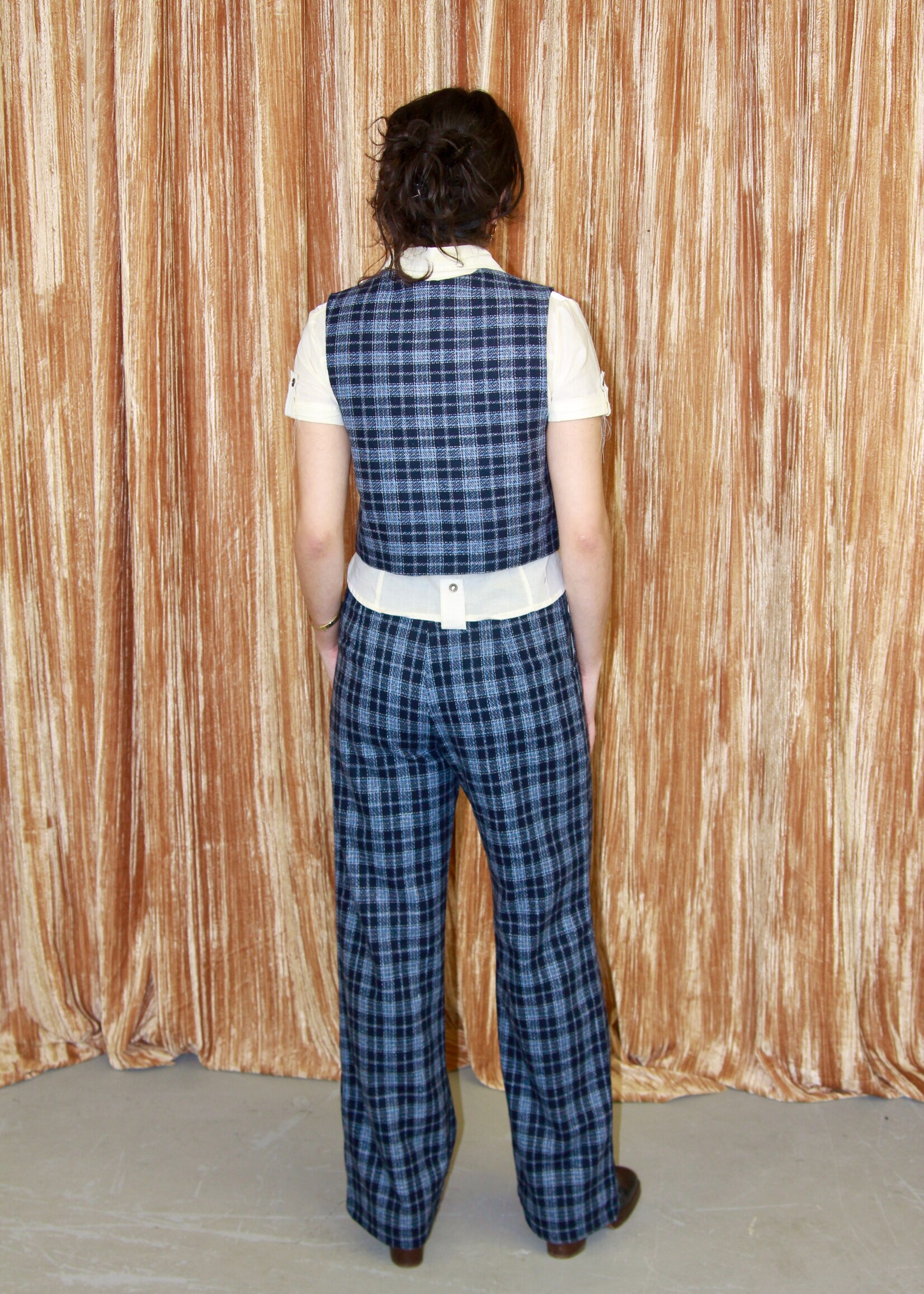 Studio Citizen Studio Citizen Fitted Vest - Blue Plaid