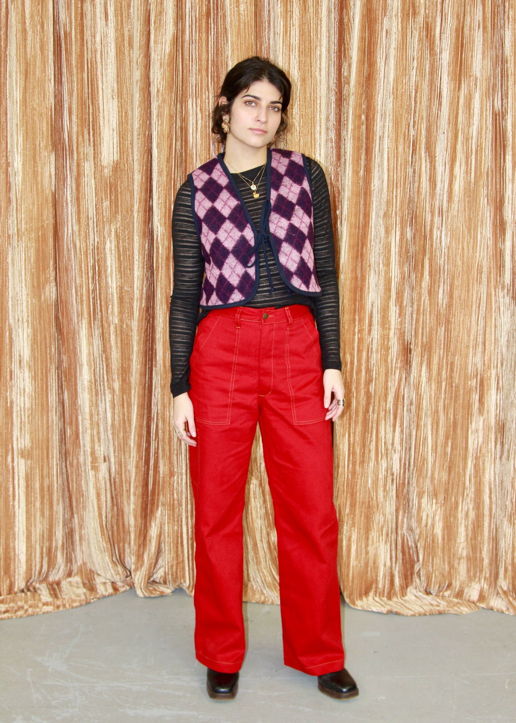 Studio Citizen Studio Citizen Carpenter Pants in Red Denim