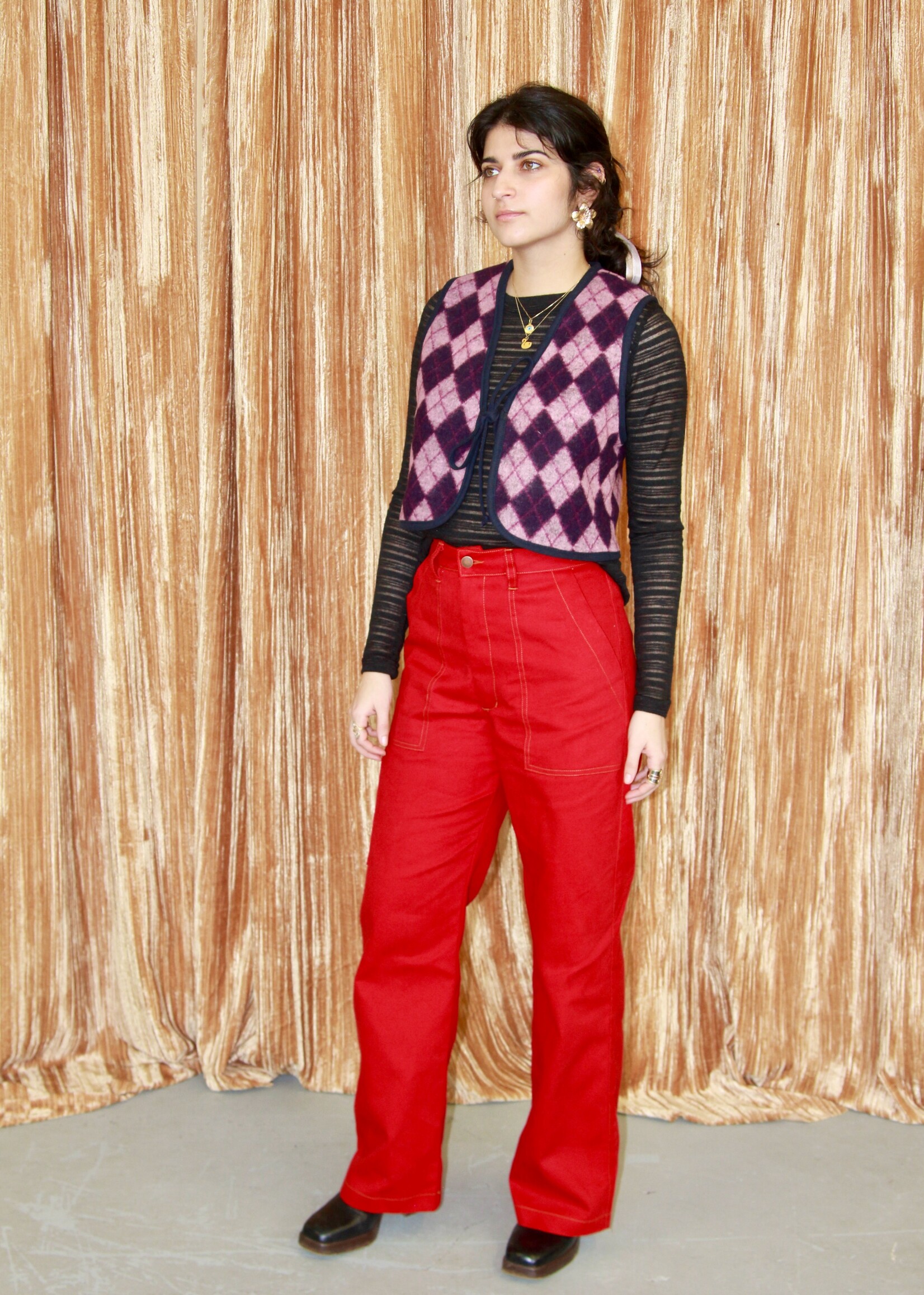 Studio Citizen Studio Citizen Carpenter Pants in Red Denim