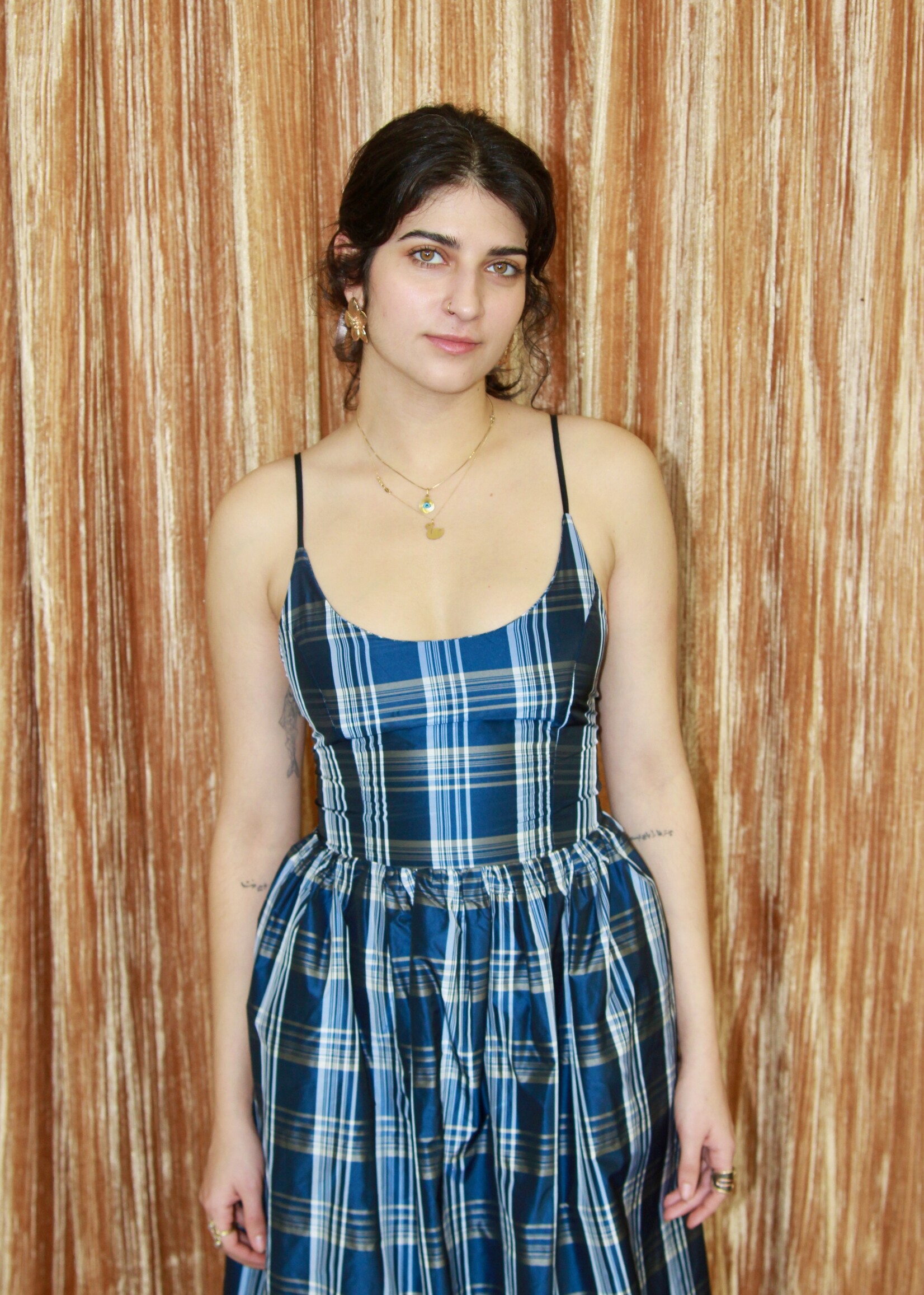Studio Citizen Studio Citizen Maiden Dress in Blue Plaid