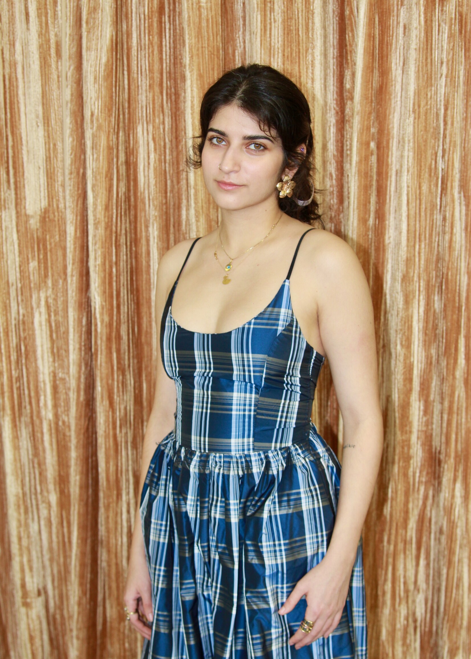 Studio Citizen Studio Citizen Maiden Dress in Blue Plaid