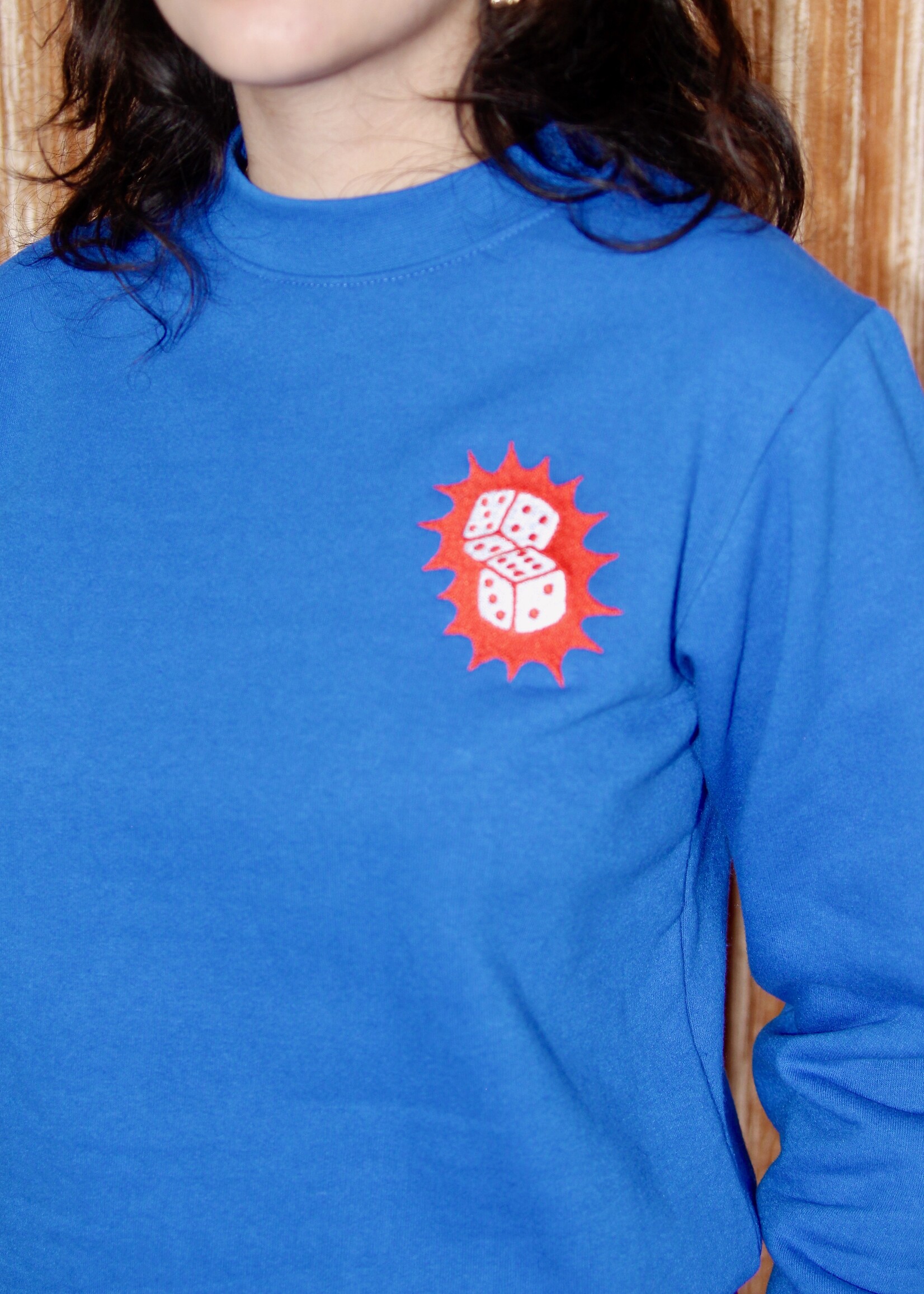 Studio Citizen Studio Citizen Blue Crew with Dice Embroidery