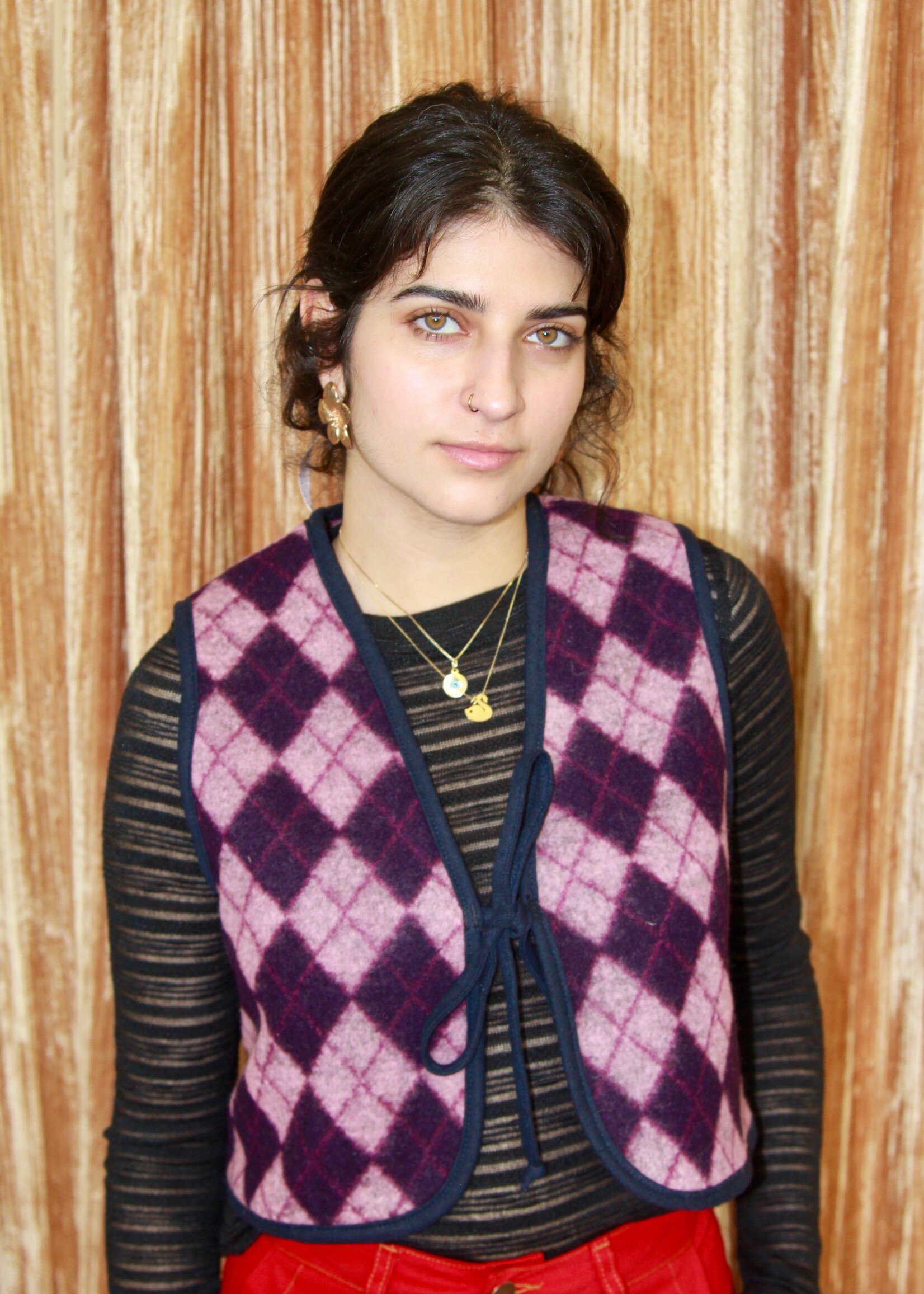 Studio Citizen Studio Citizen Fitted Vest - Purple Wool Plaid