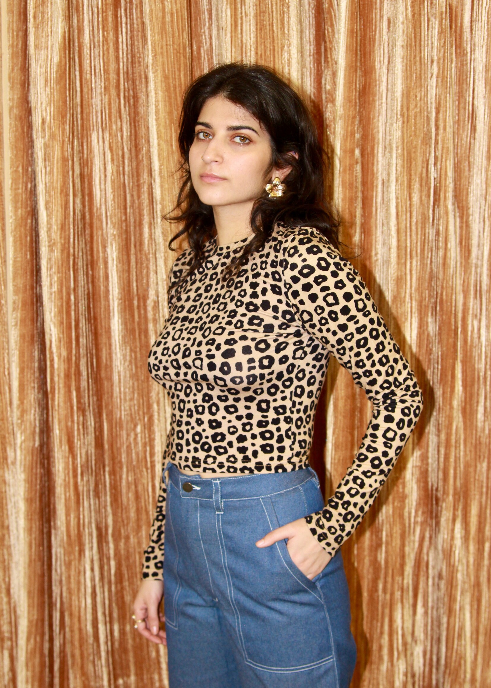 Studio Citizen Studio Citizen Fitted Top - Leopard Spots