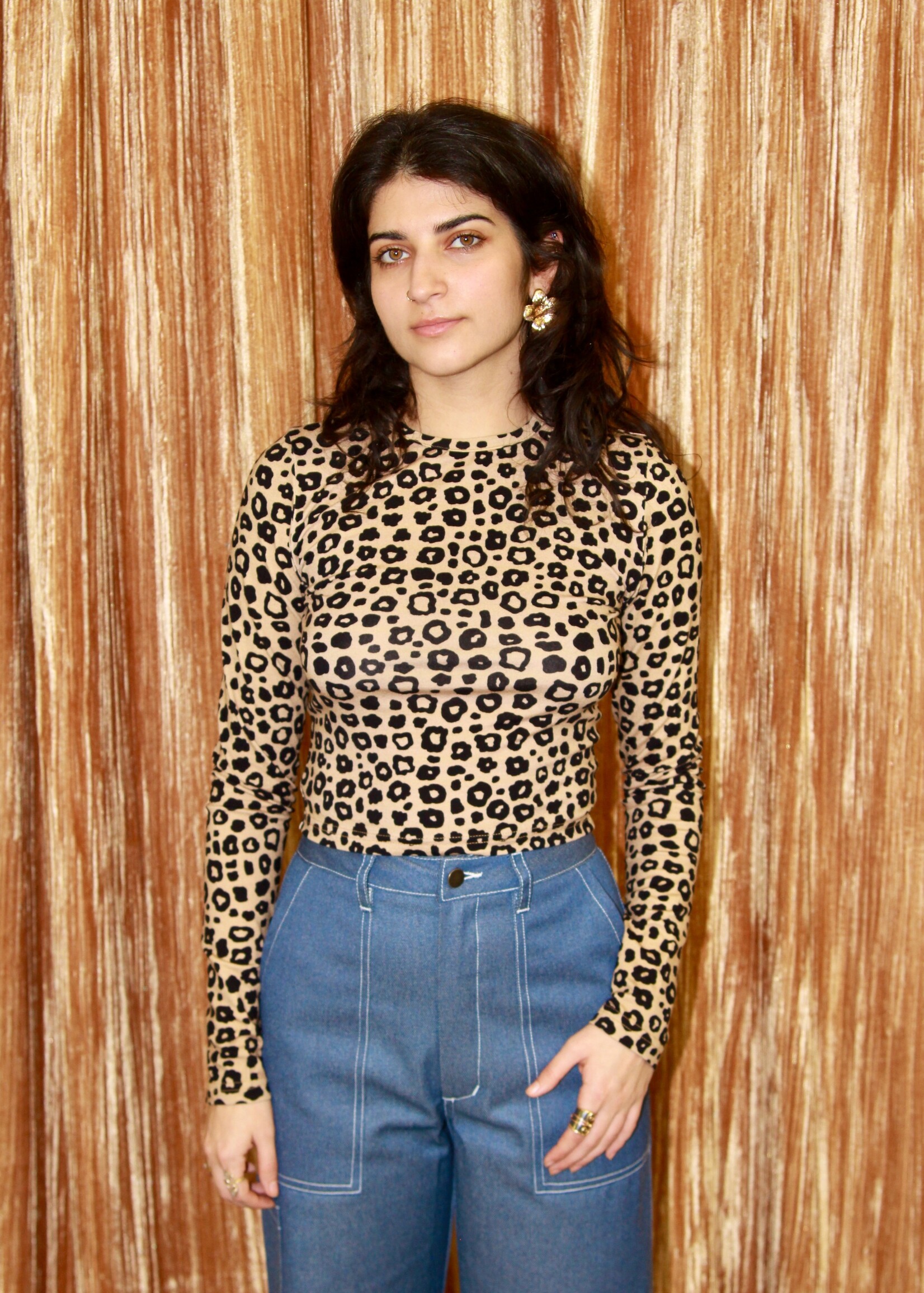 Studio Citizen Studio Citizen Fitted Top - Leopard Spots