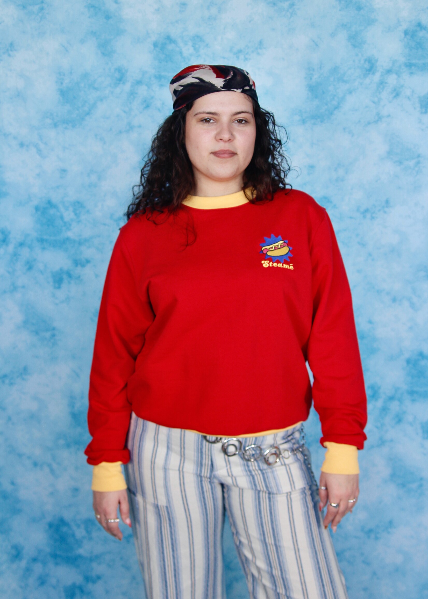 Studio Citizen Studio Citizen Crewneck Sweatshirt in Red with Steamé Embroidery
