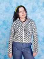 Studio Citizen Zipper Jacket in Green Dot Grid