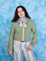 Studio Citizen ZipperJacket in Green Diagonal Grid