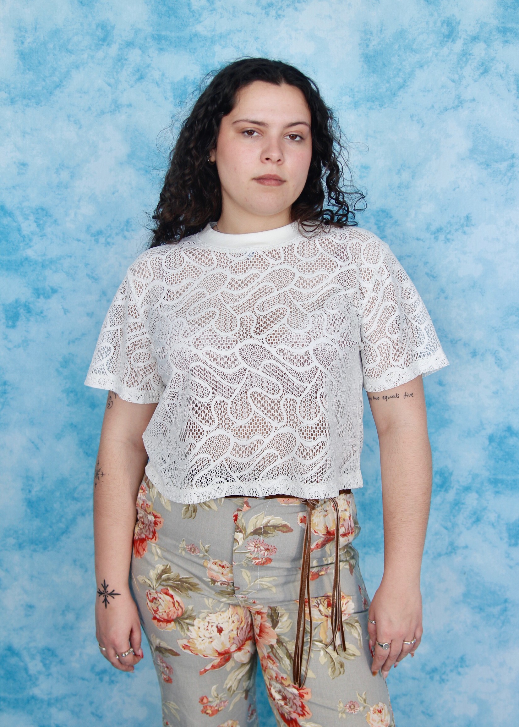Studio Citizen Studio Citizen Perfect Tee in Cream Lace