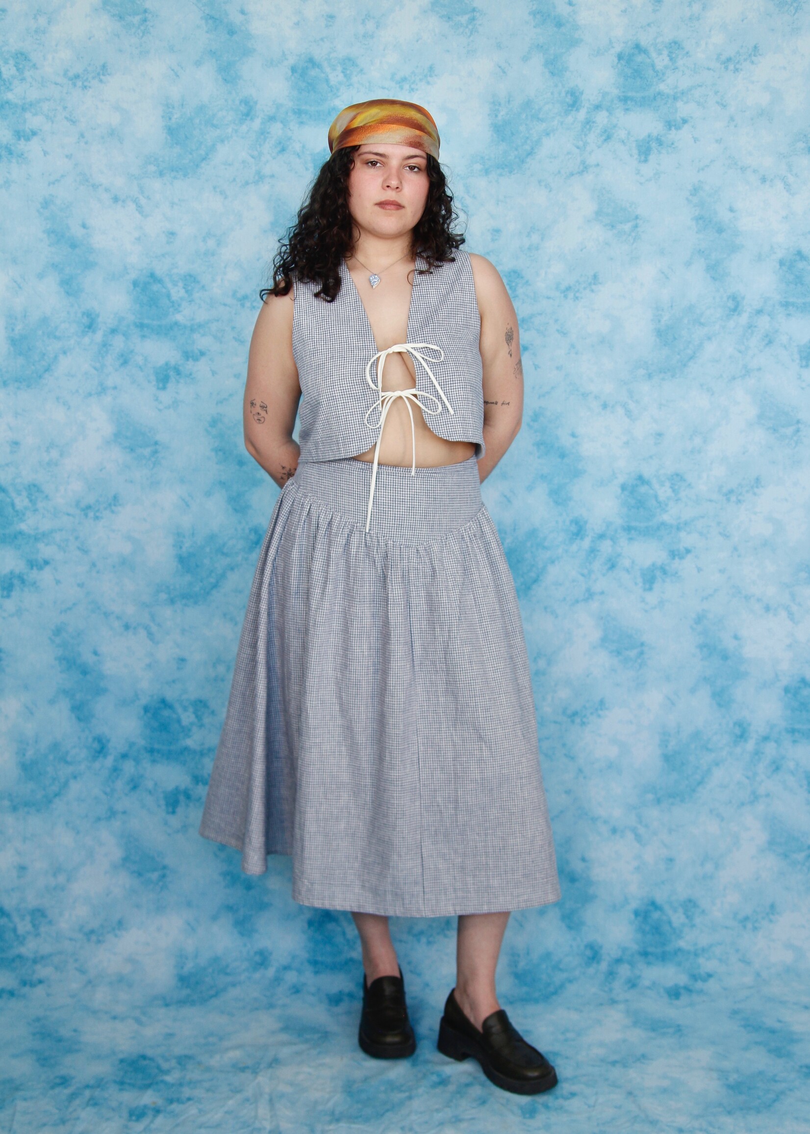 Studio Citizen Studio Citizen Maiden Skirt in Blue Gingham