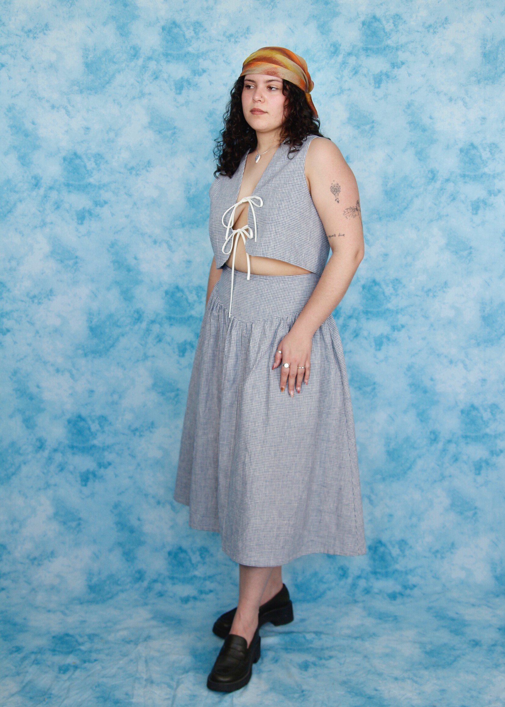 Studio Citizen Studio Citizen Maiden Skirt in Blue Gingham