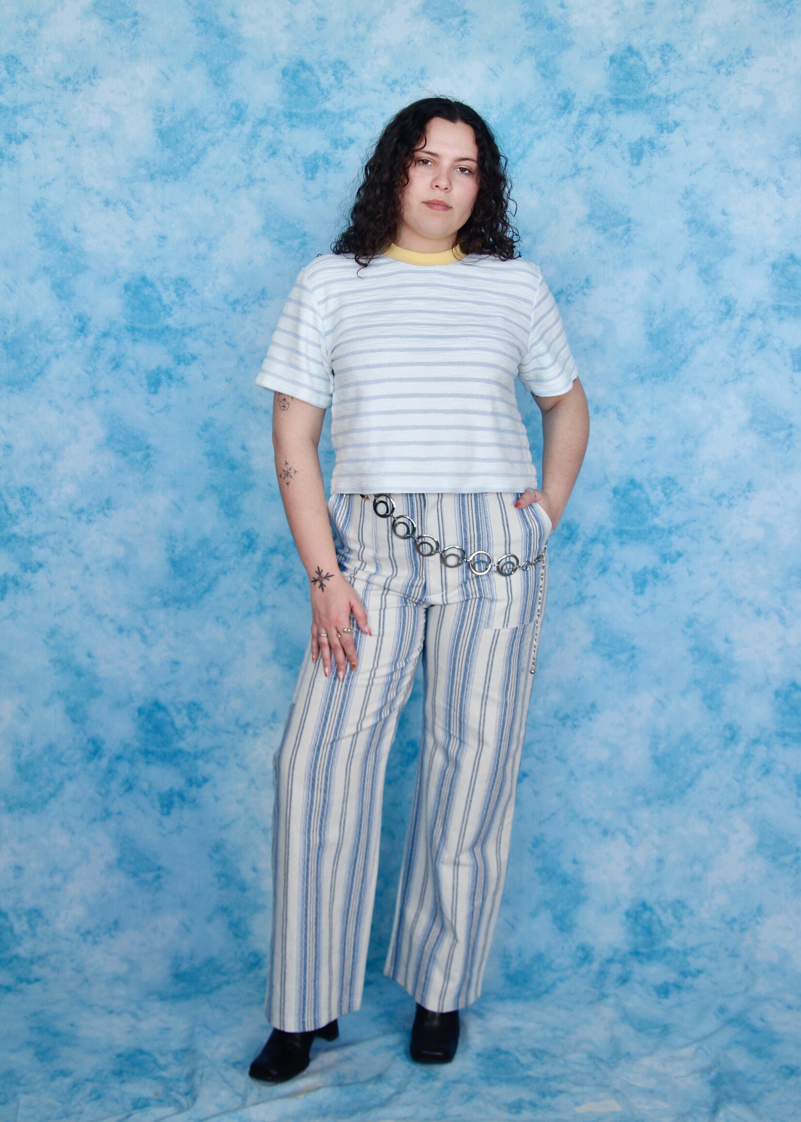 Studio Citizen Studio Citizen Carpenter Pants in Blue Stripes