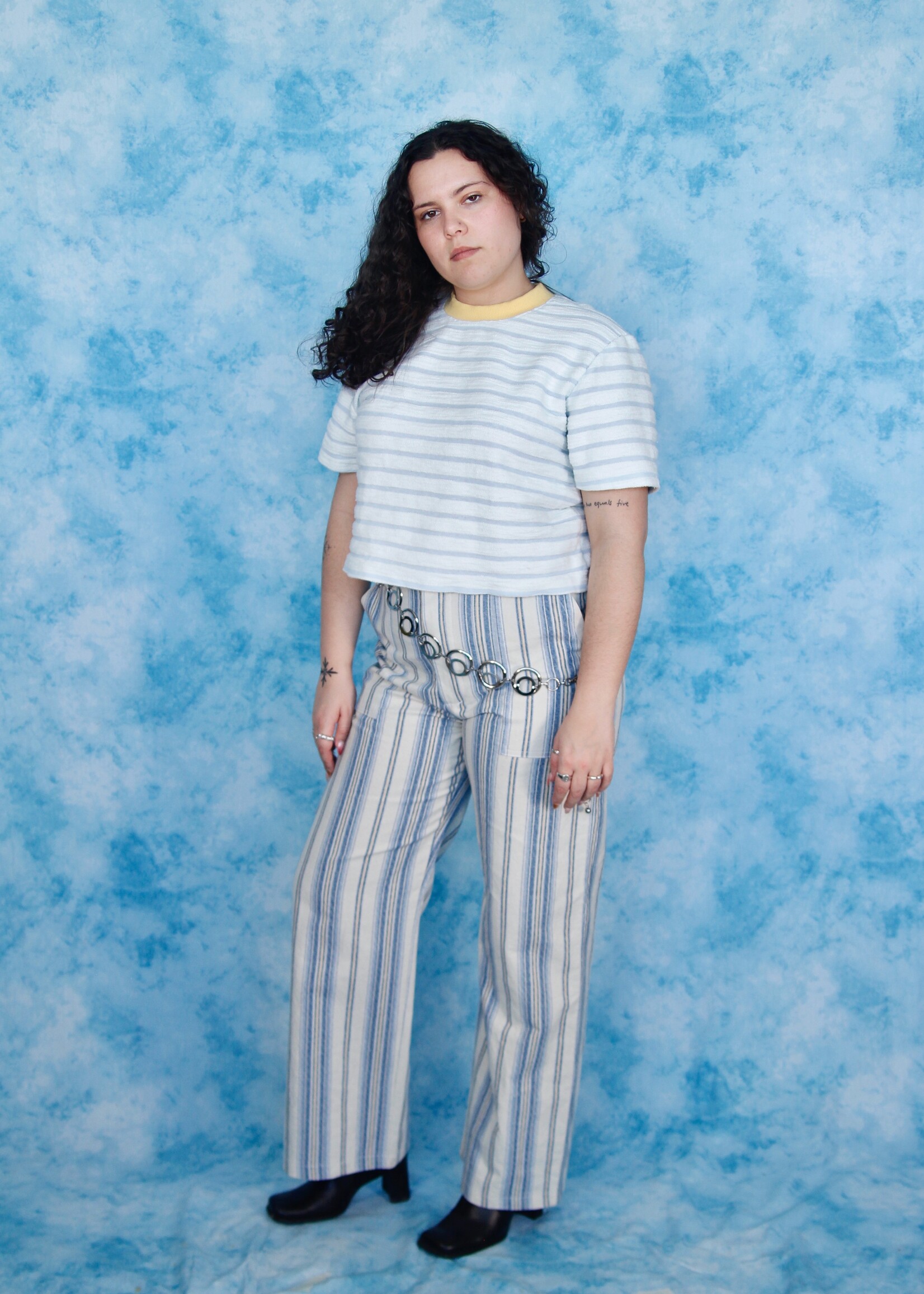 Studio Citizen Studio Citizen Carpenter Pants in Blue Stripes