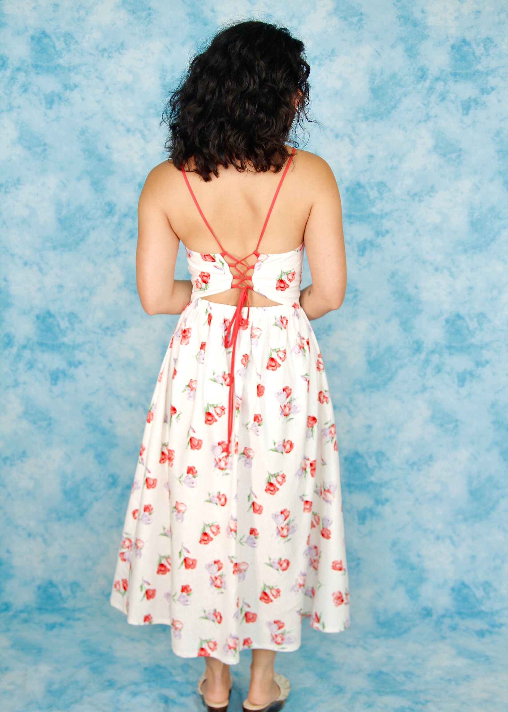 Studio Citizen Studio Citizen Maiden Dress in Linen Tulip Print