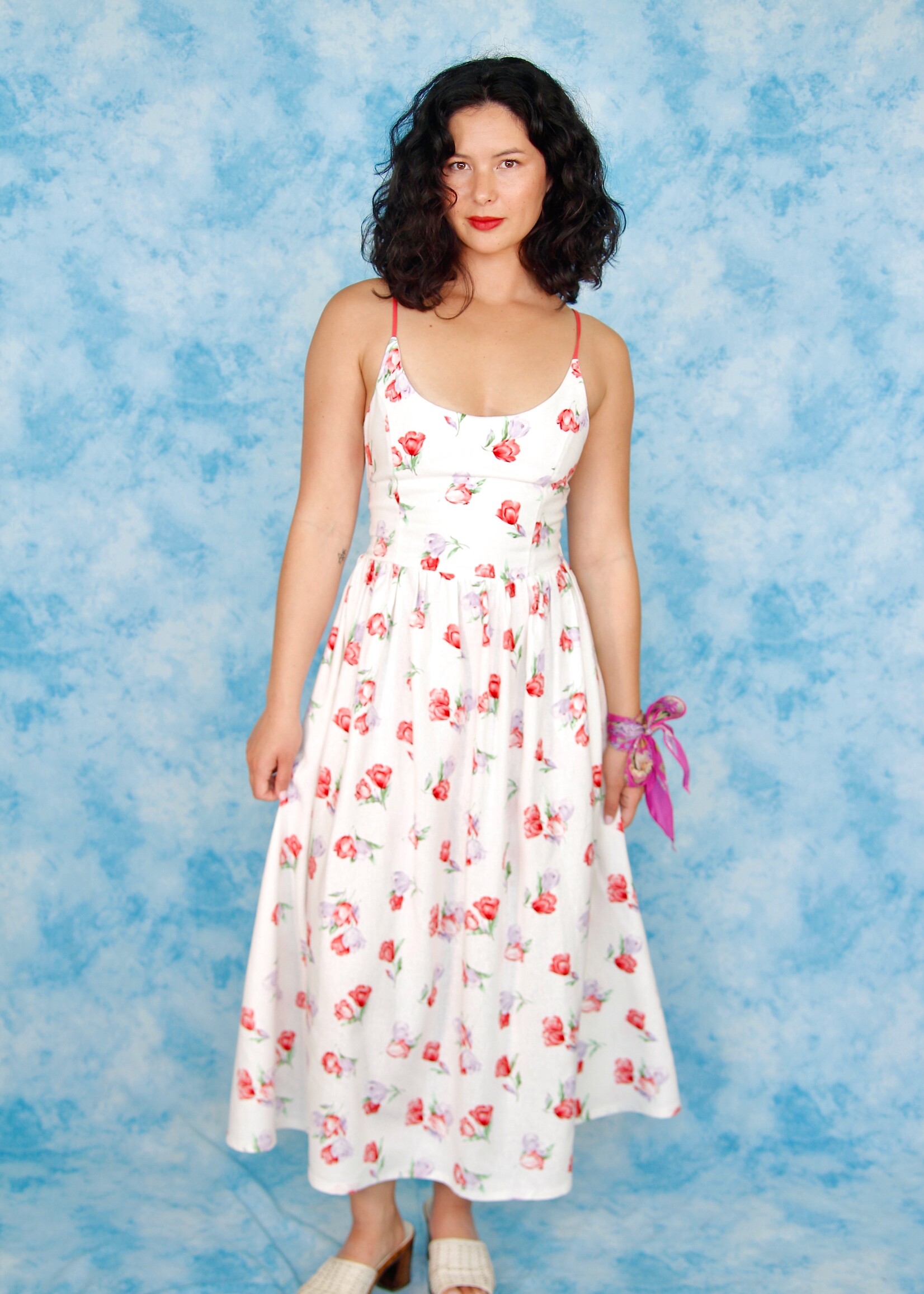 Studio Citizen Studio Citizen Maiden Dress in Linen Tulip Print