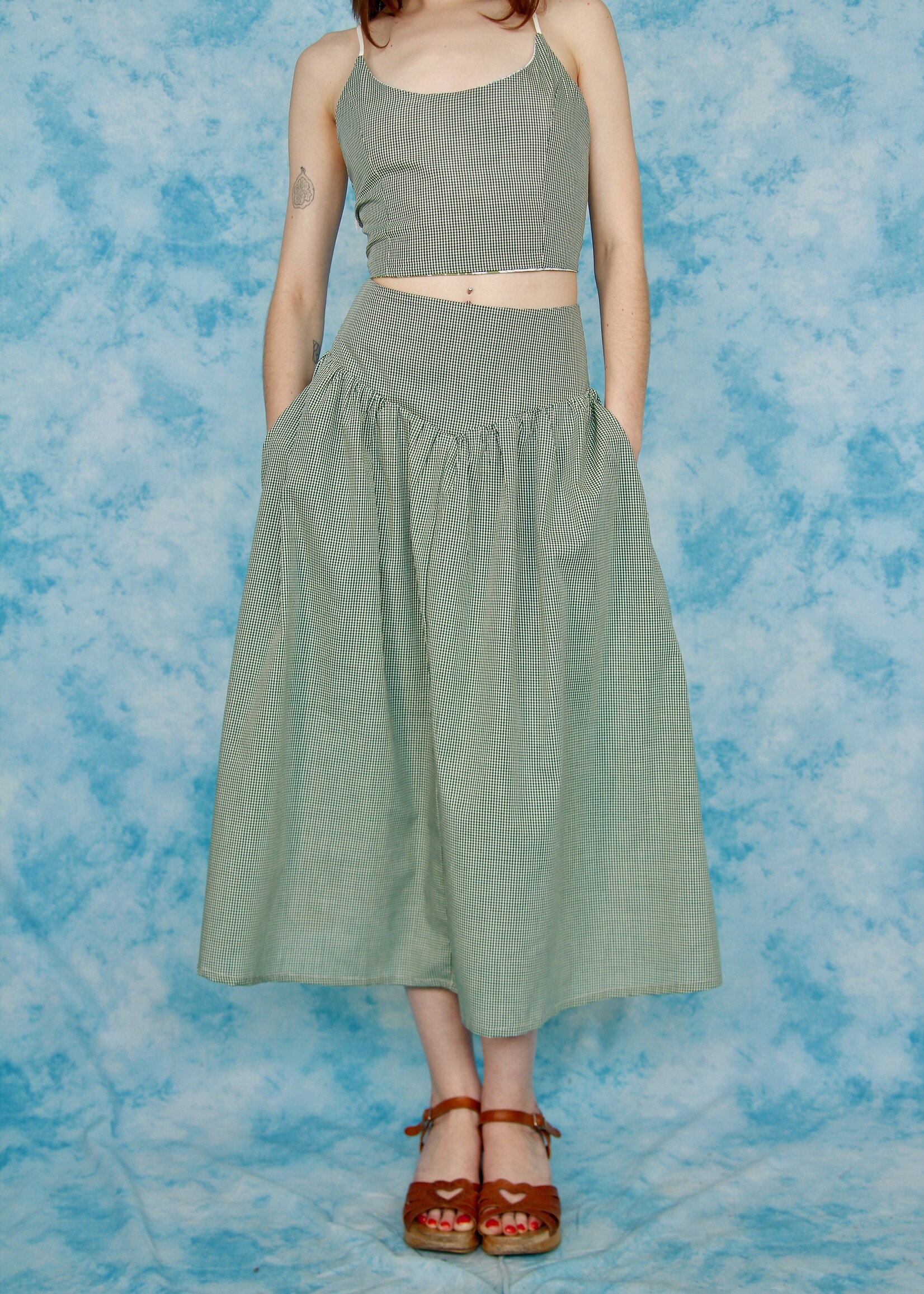 Studio Citizen Studio Citizen Maiden Skirt Green Gingham