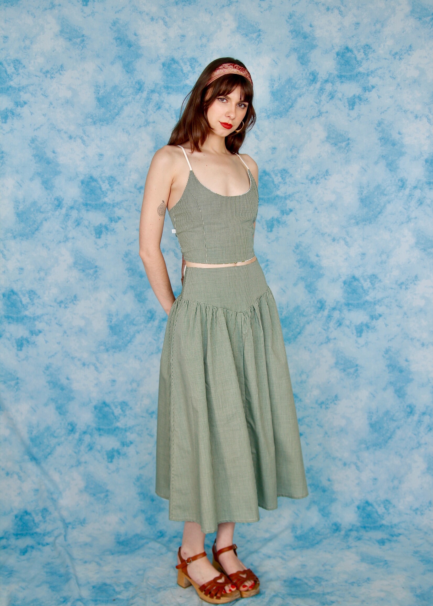 Studio Citizen Studio Citizen Maiden Skirt Green Gingham