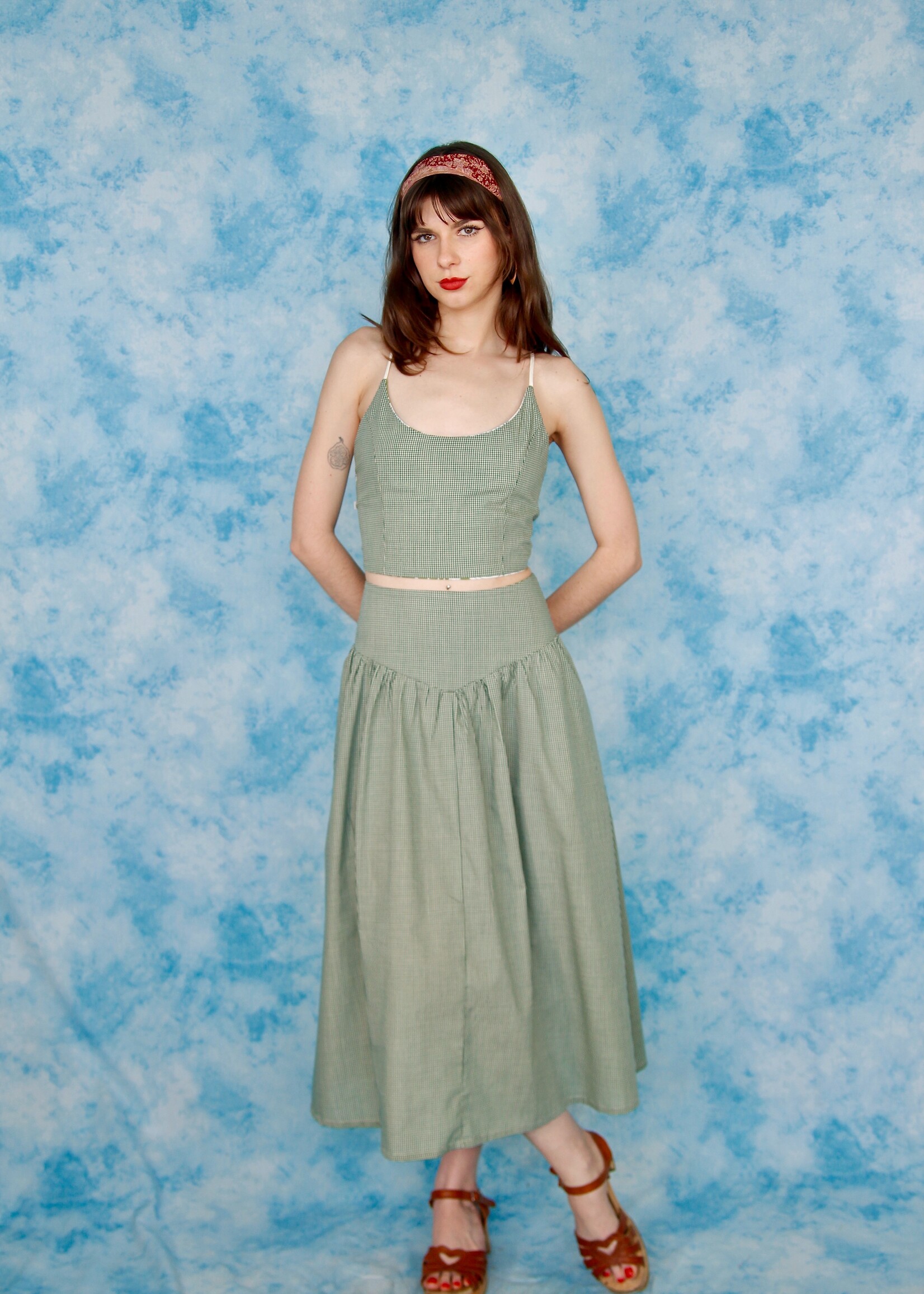 Studio Citizen Studio Citizen Maiden Skirt Green Gingham