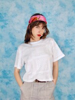 Studio Citizen Perfect Tee in White Cotton Bandana