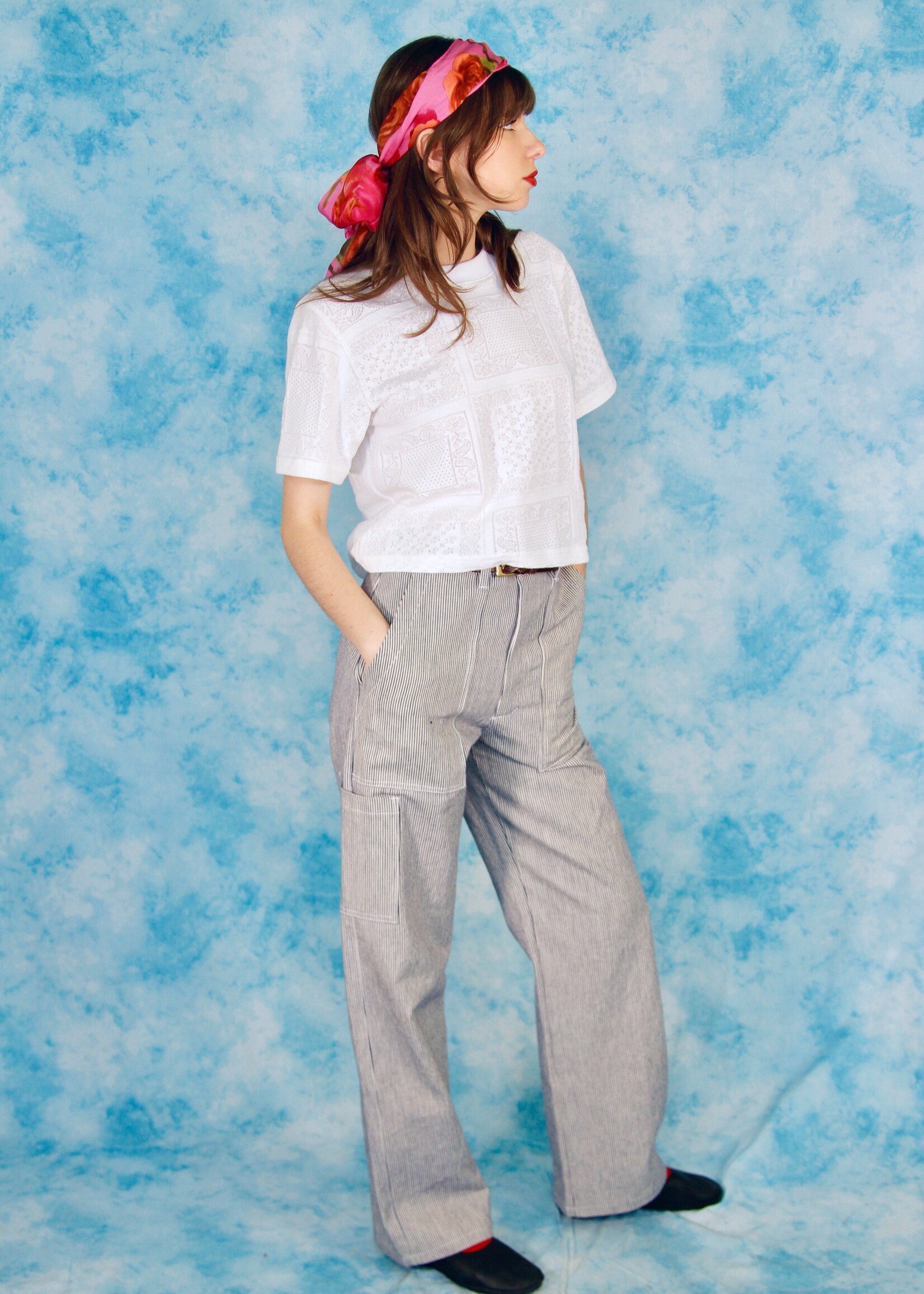 Studio Citizen Studio Citizen Perfect Tee in White Cotton Bandana