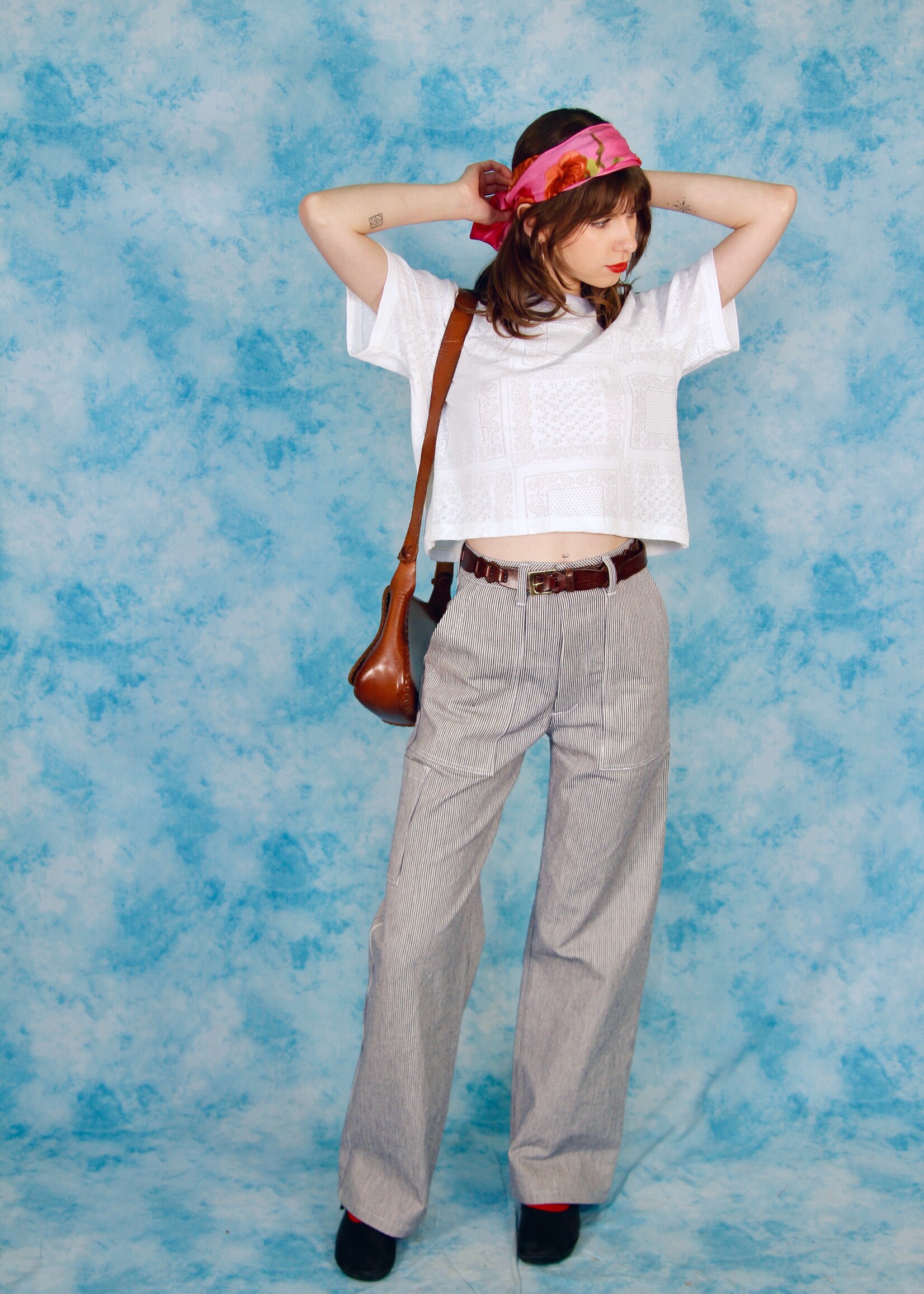 Studio Citizen Studio Citizen Perfect Tee in White Cotton Bandana