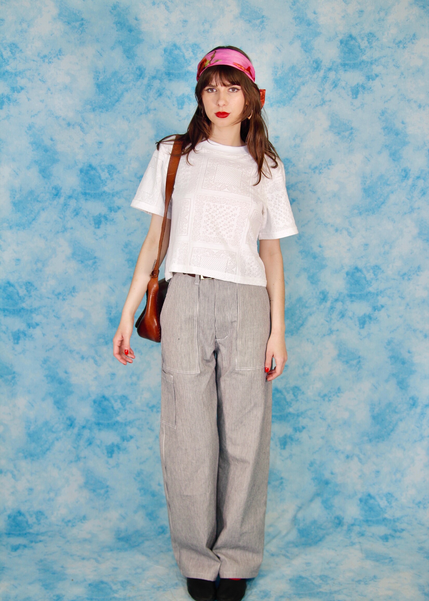 Studio Citizen Studio Citizen Perfect Tee in White Cotton Bandana