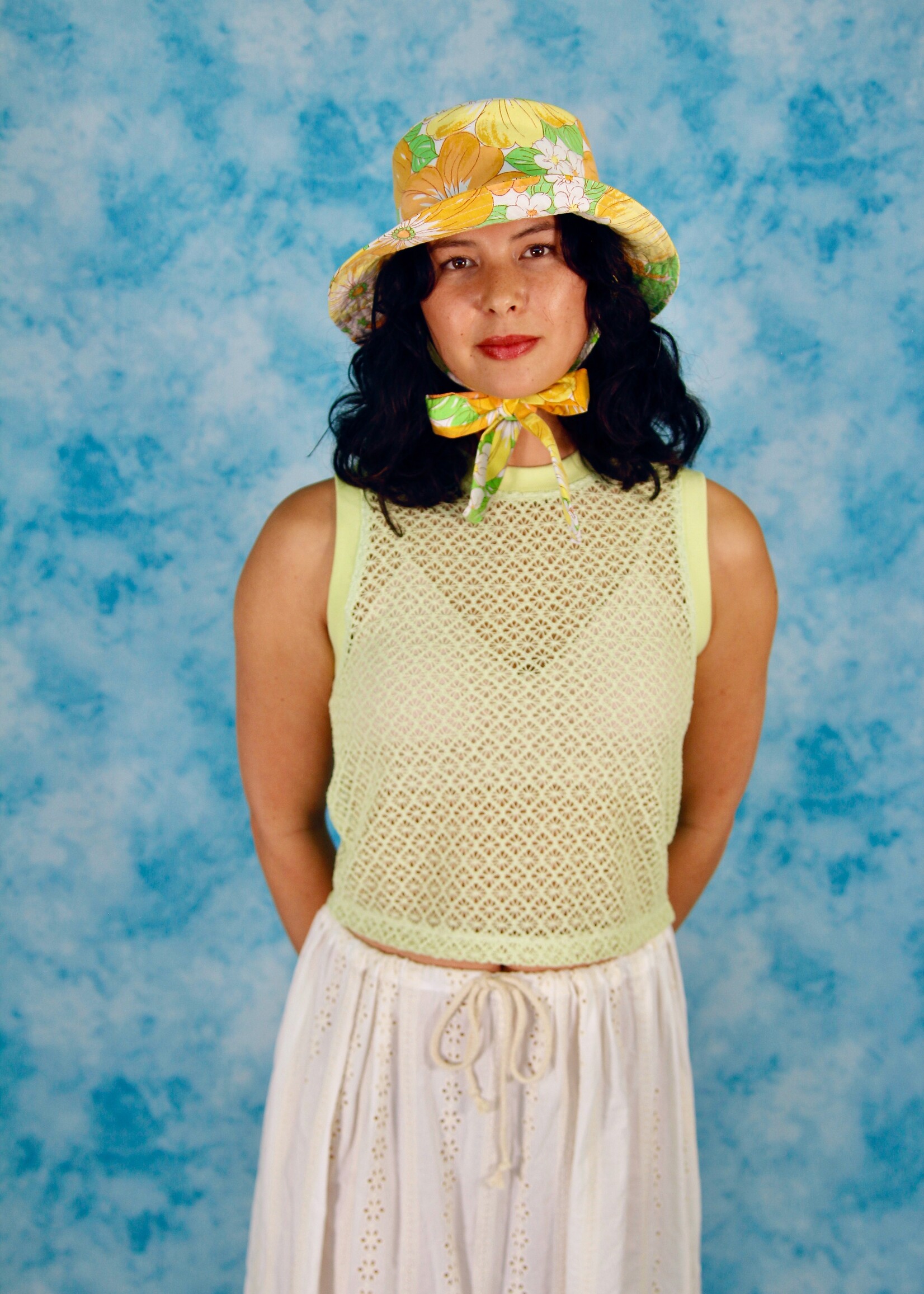 Studio Citizen Studio Citizen Ribbed Tank Top in Pale Green Lace