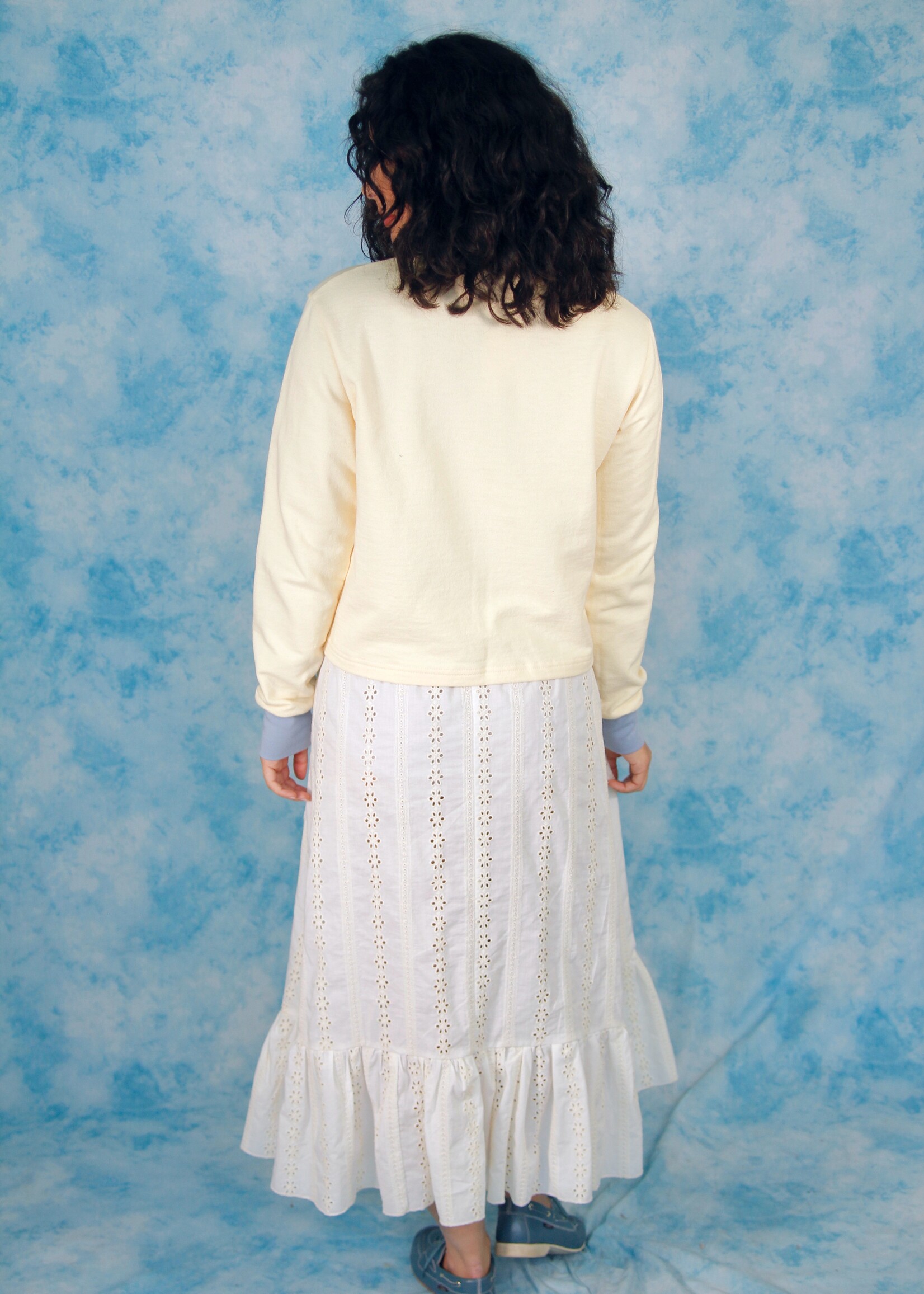 Studio Citizen Studio Citizen Crewneck Sweater in Yellow with Blue Rib