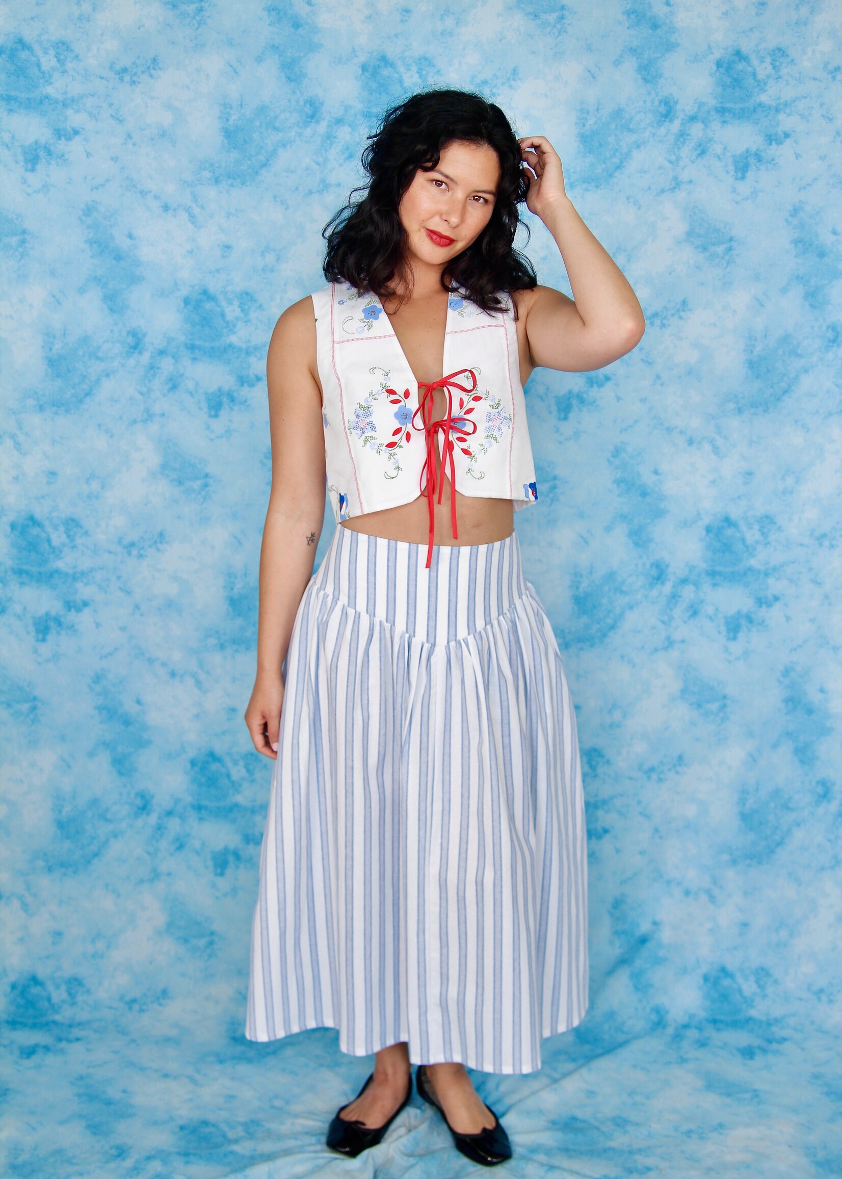 Studio Citizen Studio Citizen Maiden Skirt Blue Stripe