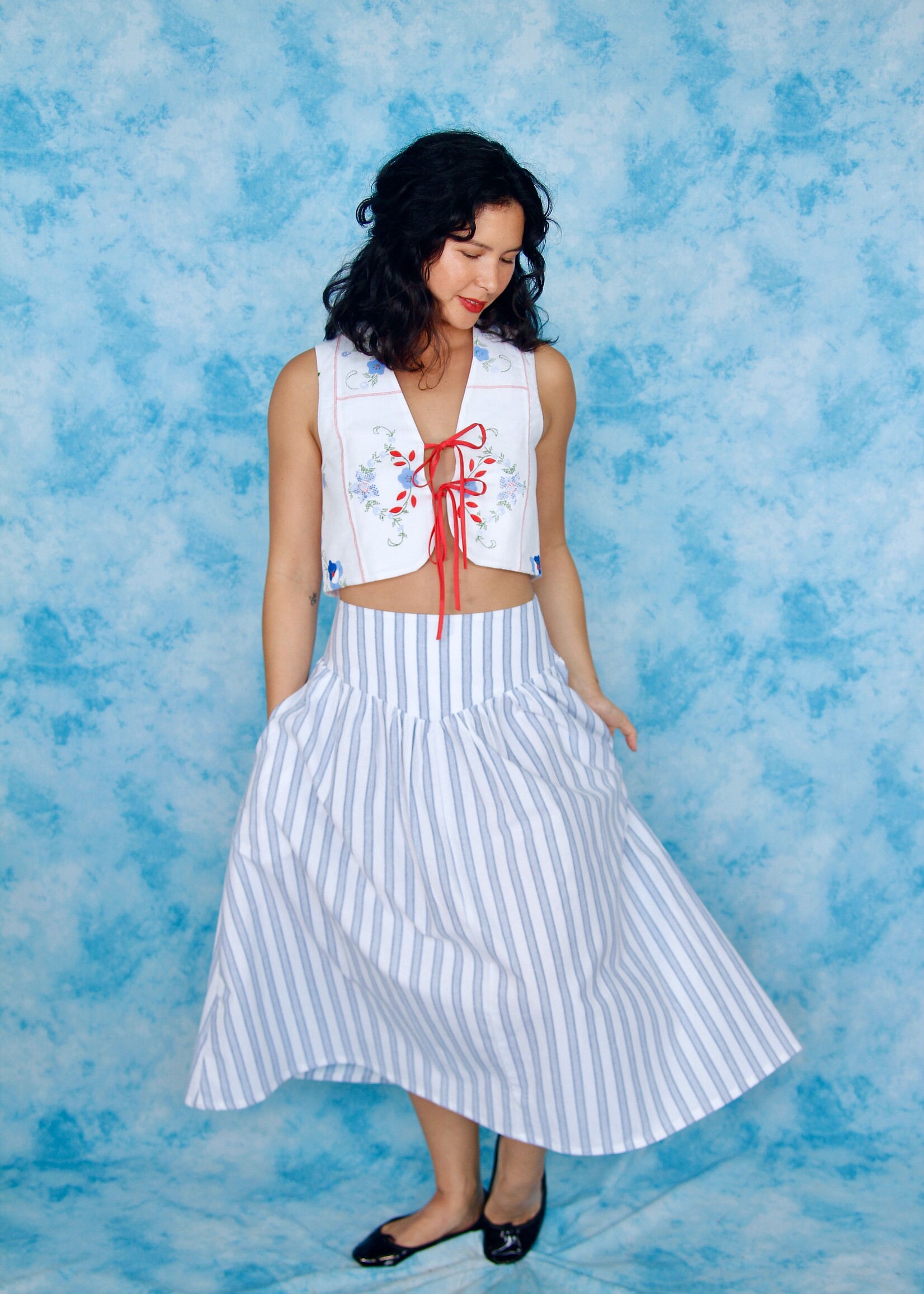 Studio Citizen Studio Citizen Maiden Skirt Blue Stripe