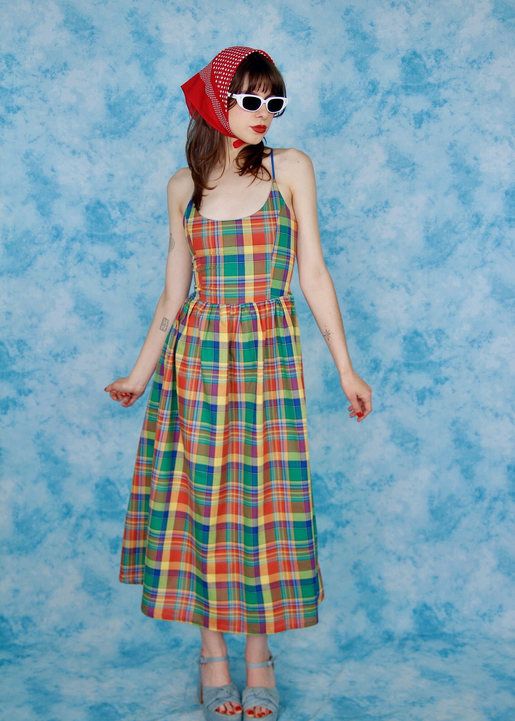 Studio Citizen Studio Citizen Maiden Dress in Bright, Colourful Plaid