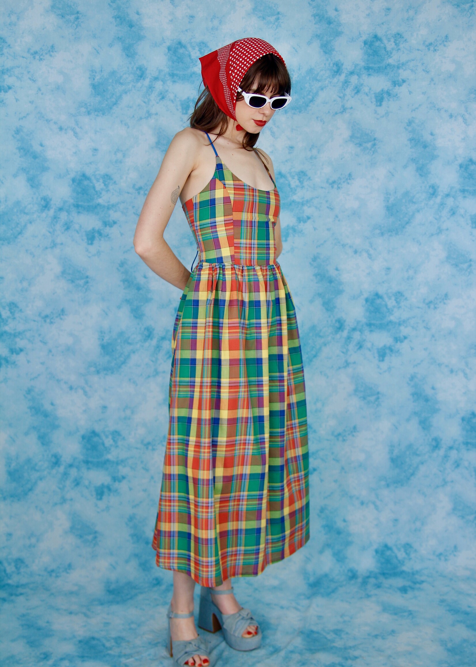 Studio Citizen Studio Citizen Maiden Dress in Bright, Colourful Plaid