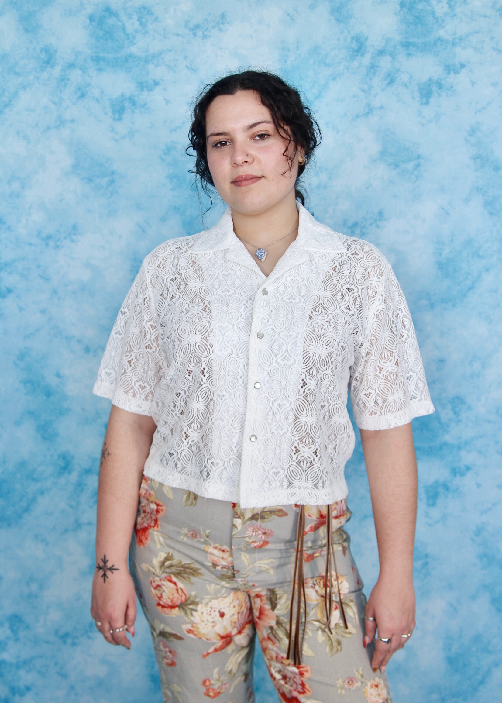 Studio Citizen Studio Citizen Bowling Shirt - White Lace