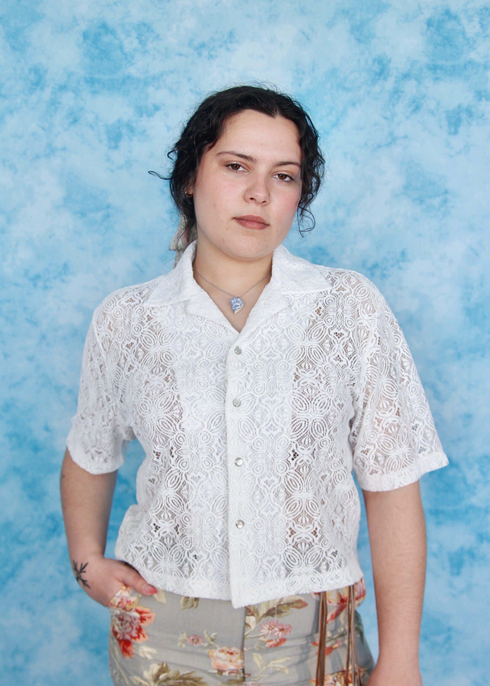 Studio Citizen Studio Citizen Bowling Shirt - White Lace