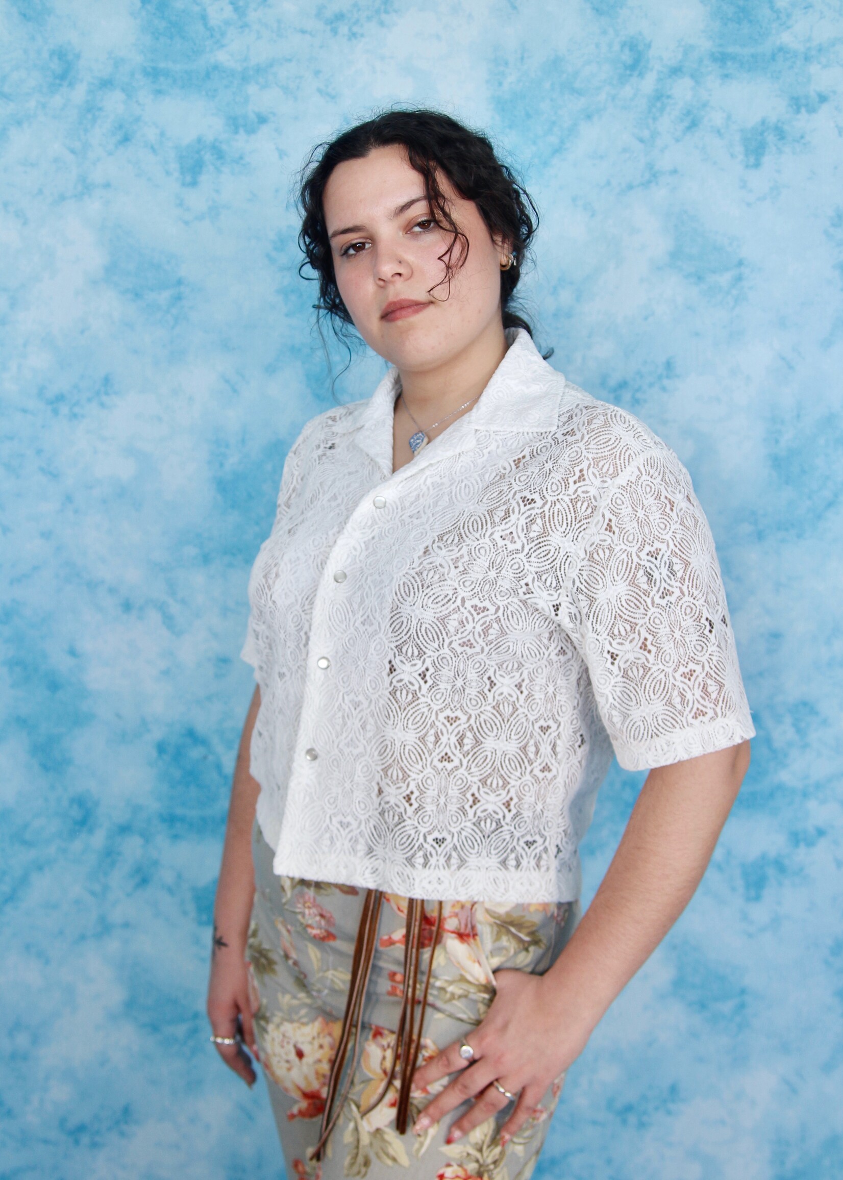 Studio Citizen Studio Citizen Bowling Shirt - White Lace