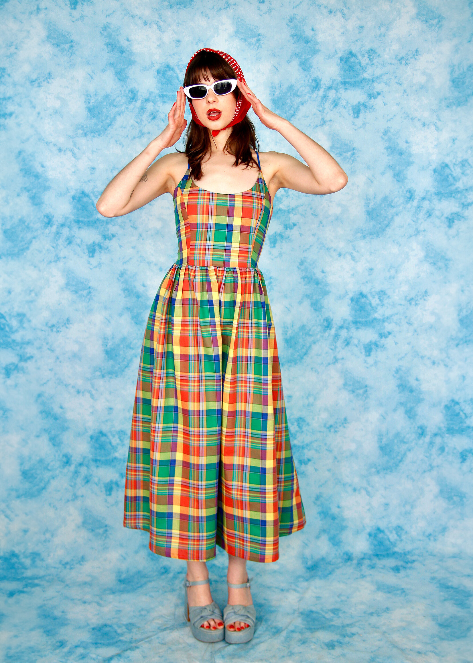 Studio Citizen Studio Citizen Maiden Dress in Bright, Colourful Plaid