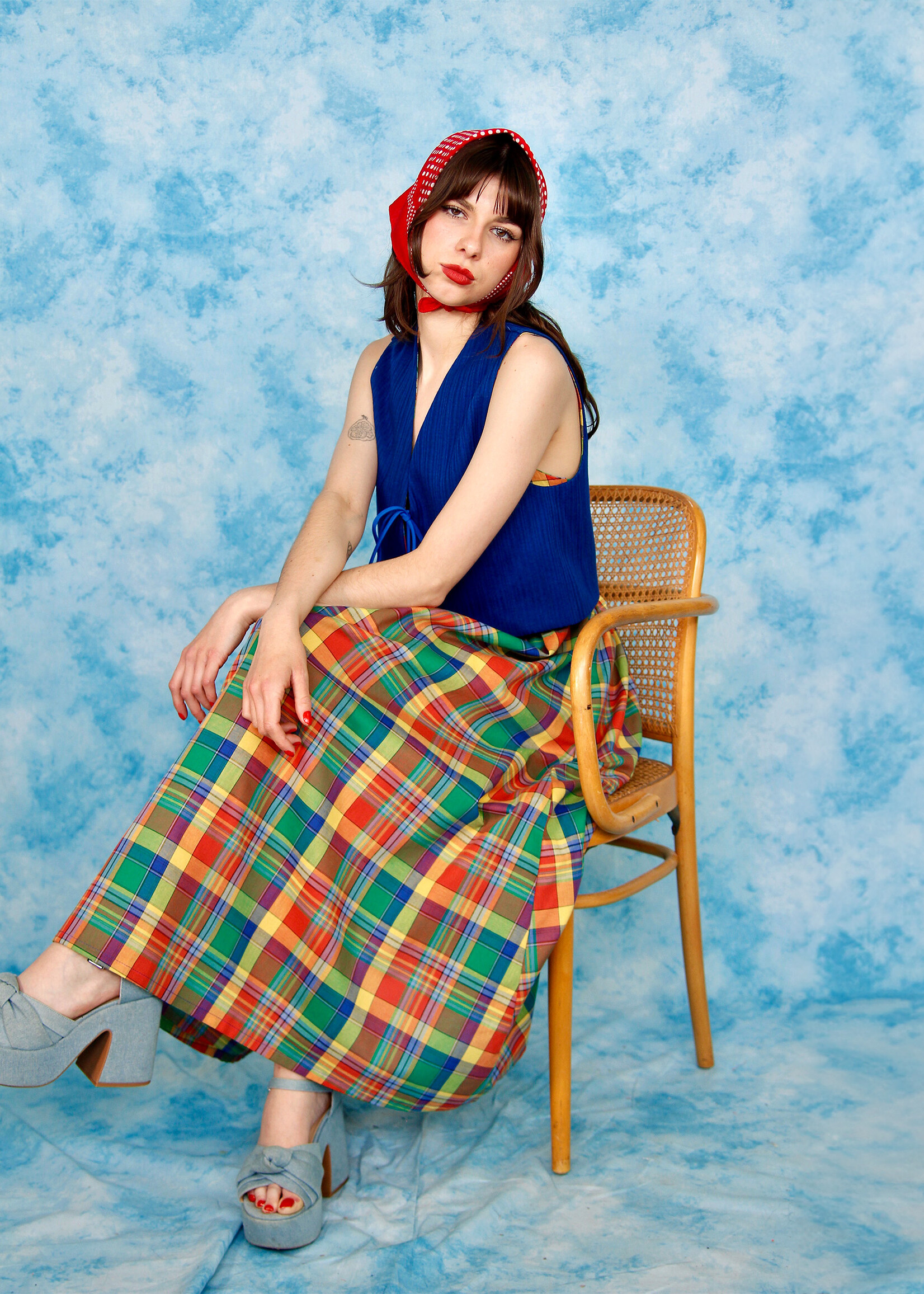 Studio Citizen Studio Citizen Maiden Dress in Bright, Colourful Plaid