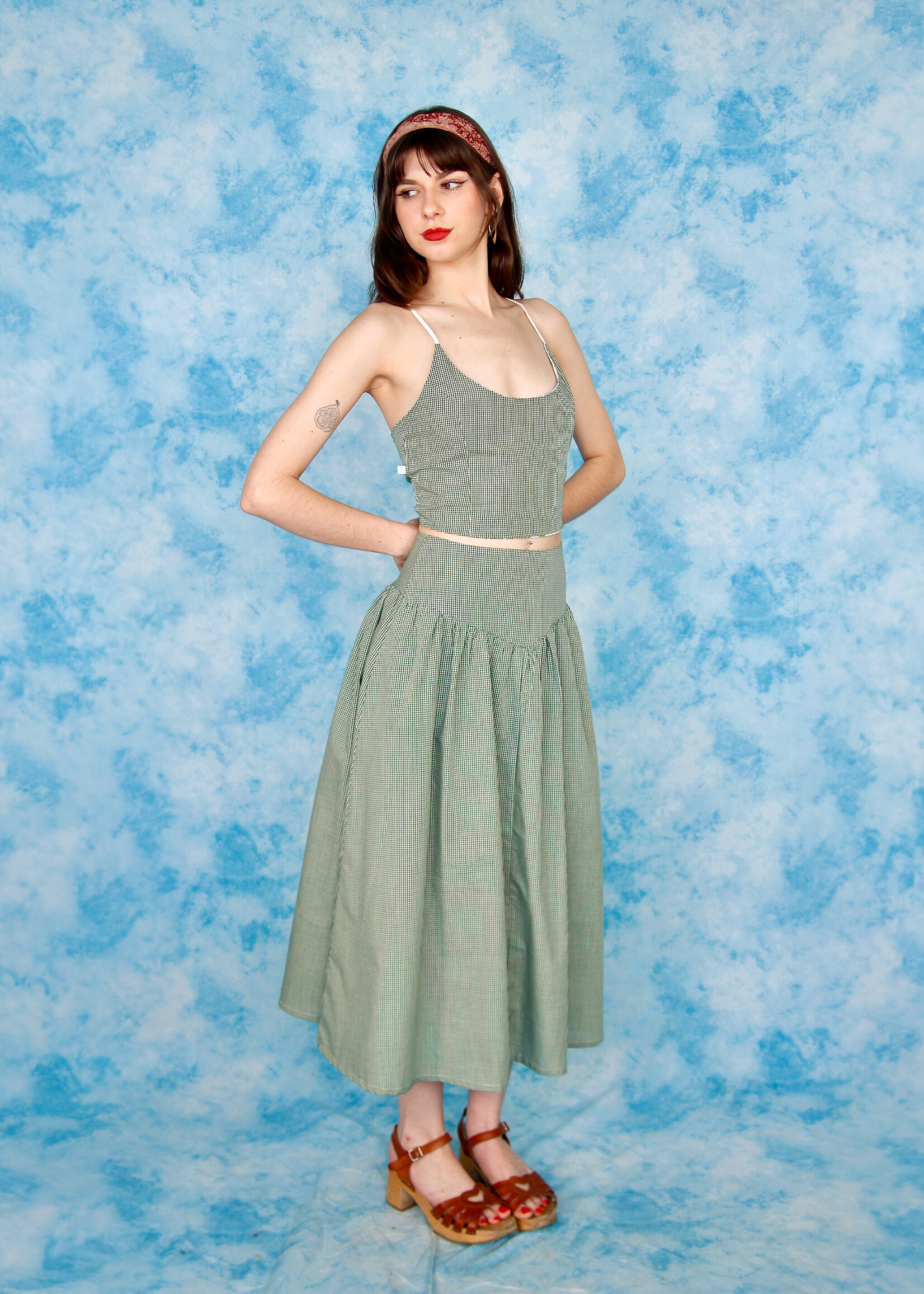 Studio Citizen Studio Citizen Maiden Skirt Green Gingham