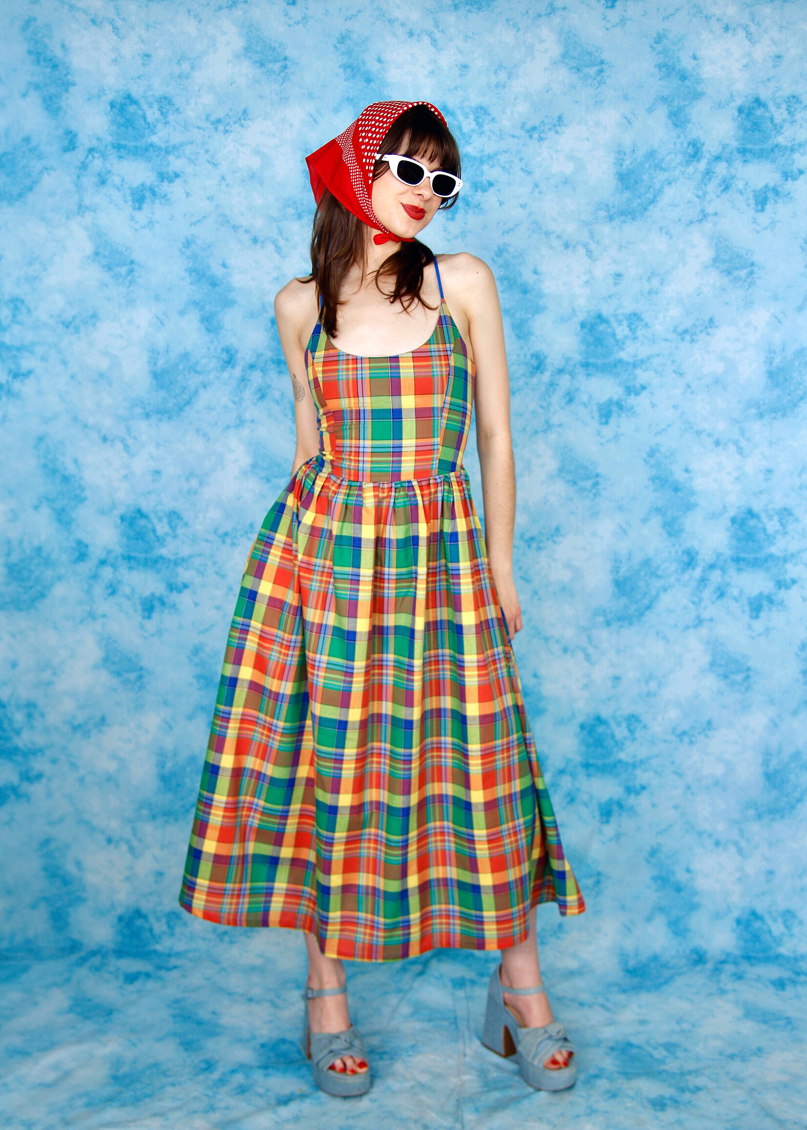 Studio Citizen Studio Citizen Maiden Dress in Bright, Colourful Plaid