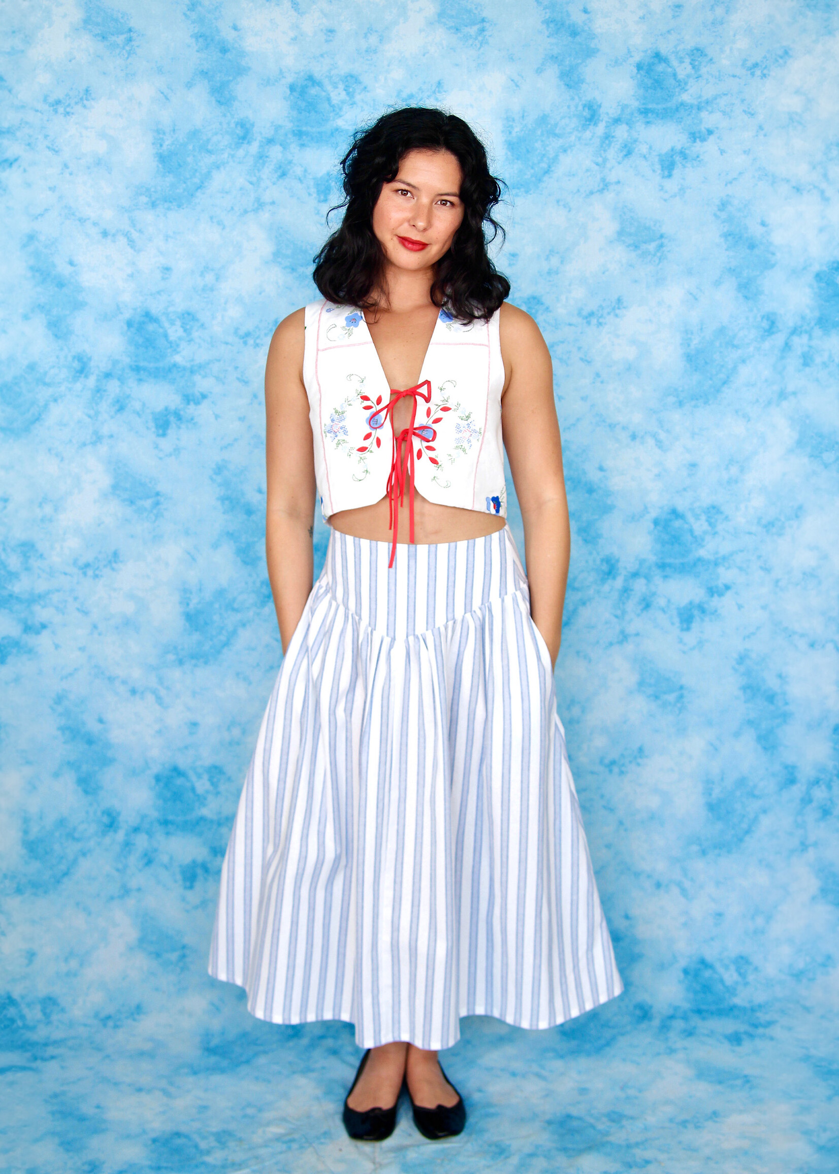 Studio Citizen Studio Citizen Maiden Skirt Blue Stripe