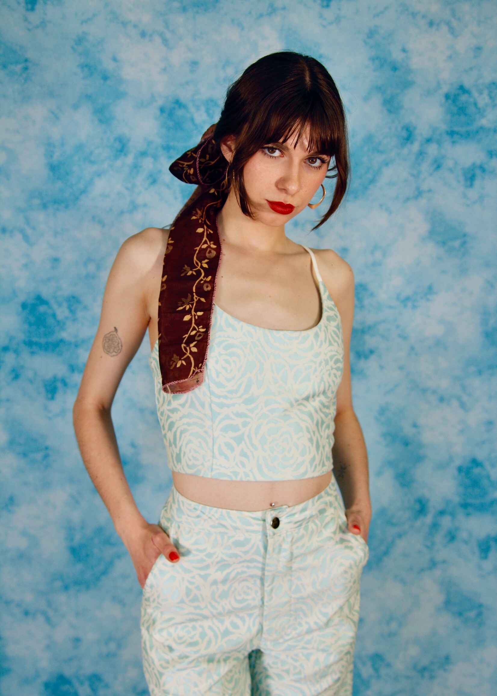 Studio Citizen Studio Citizen Maiden Top in Turquoise Rose