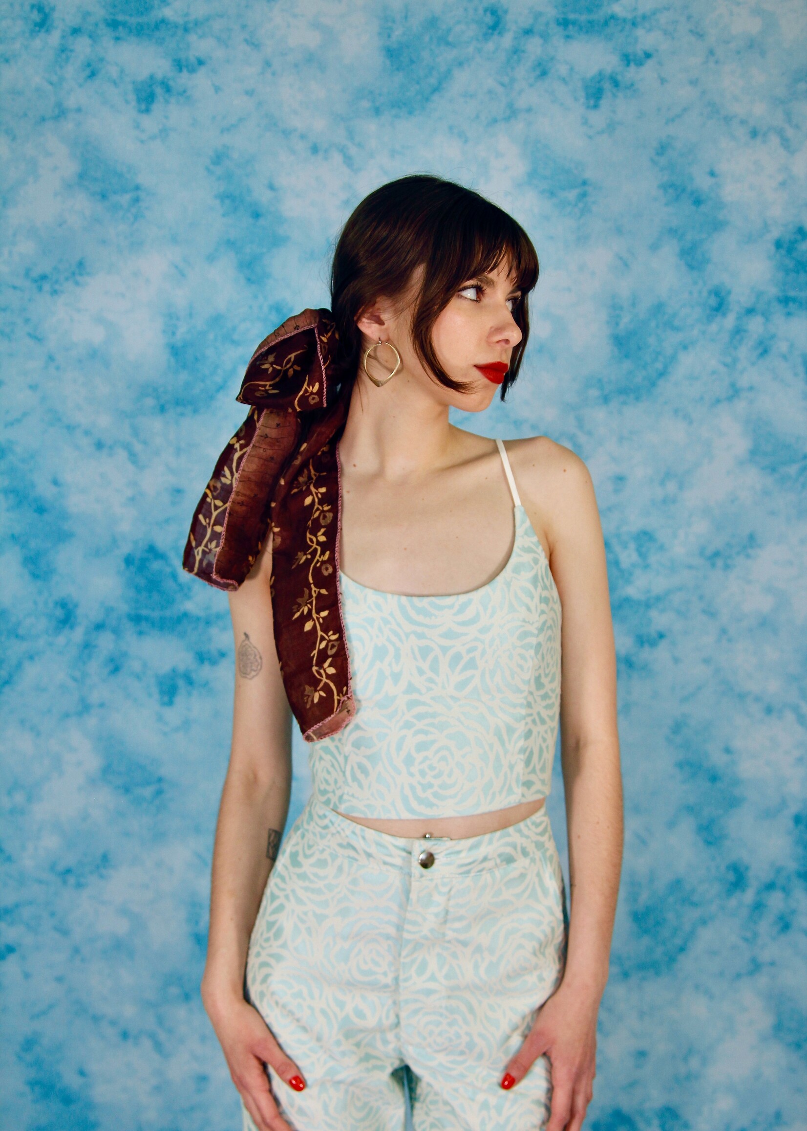 Studio Citizen Studio Citizen Maiden Top in Turquoise Rose